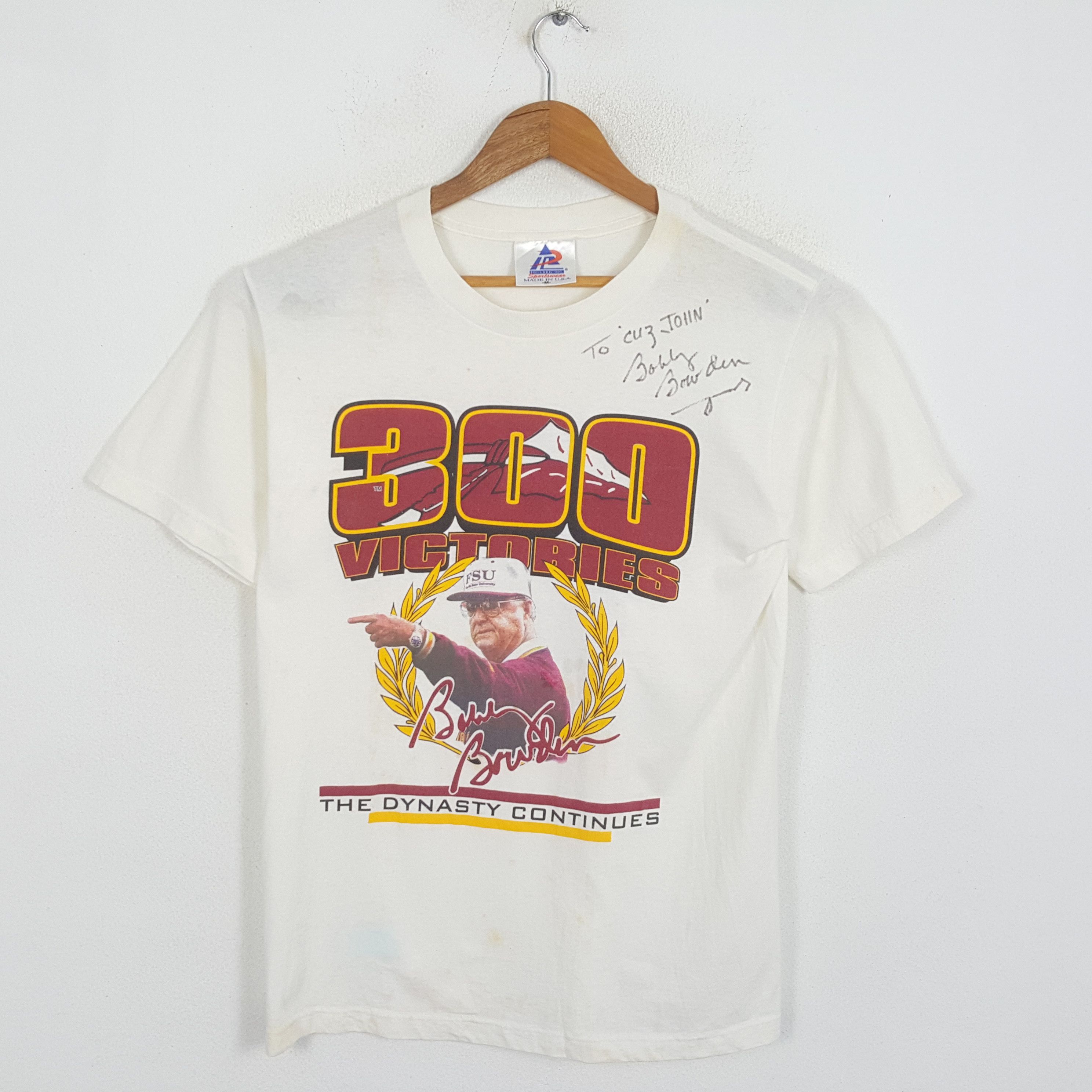 Vintage BOBY BOWDEN American Football Coach T-Shirts