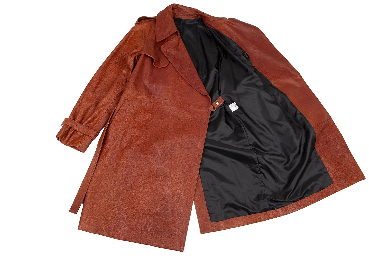 Jean Paul Gaultier Leather Trench Coat in Brown Size 48 Size US M / EU 48-50 / 2 - 11 Thumbnail