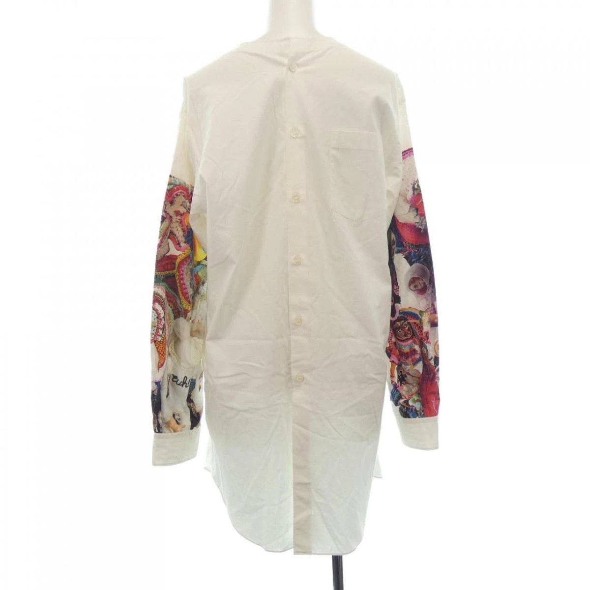 Comme des Garcons Shirt Cotton Allover Pattern Button Long Length White Size US XS / EU 42 / 0 - 2 Thumbnail