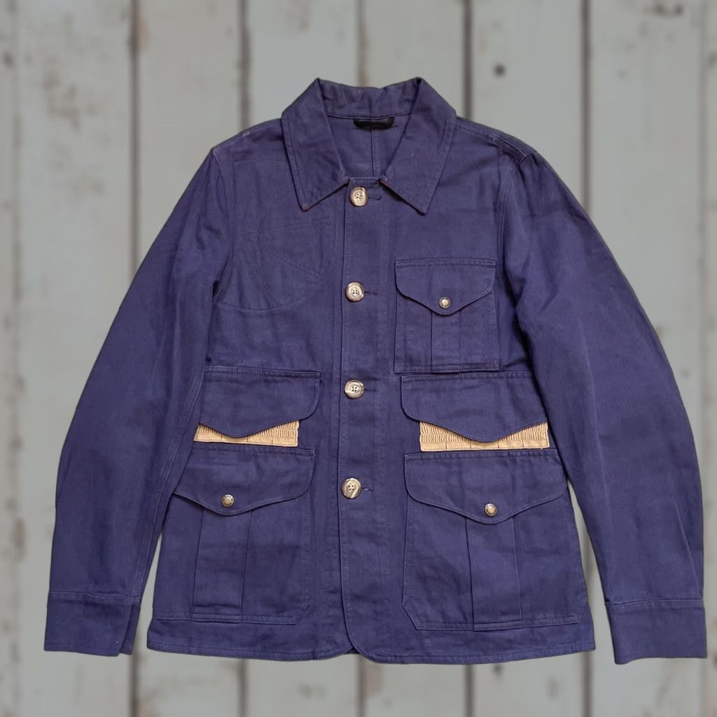 Filson VINTAGE Filson Jacket Hunter 1961 Canvas Hunting Field Jacket 38 Blue Men Size US XXS / EU 40 - 1 Thumbnail