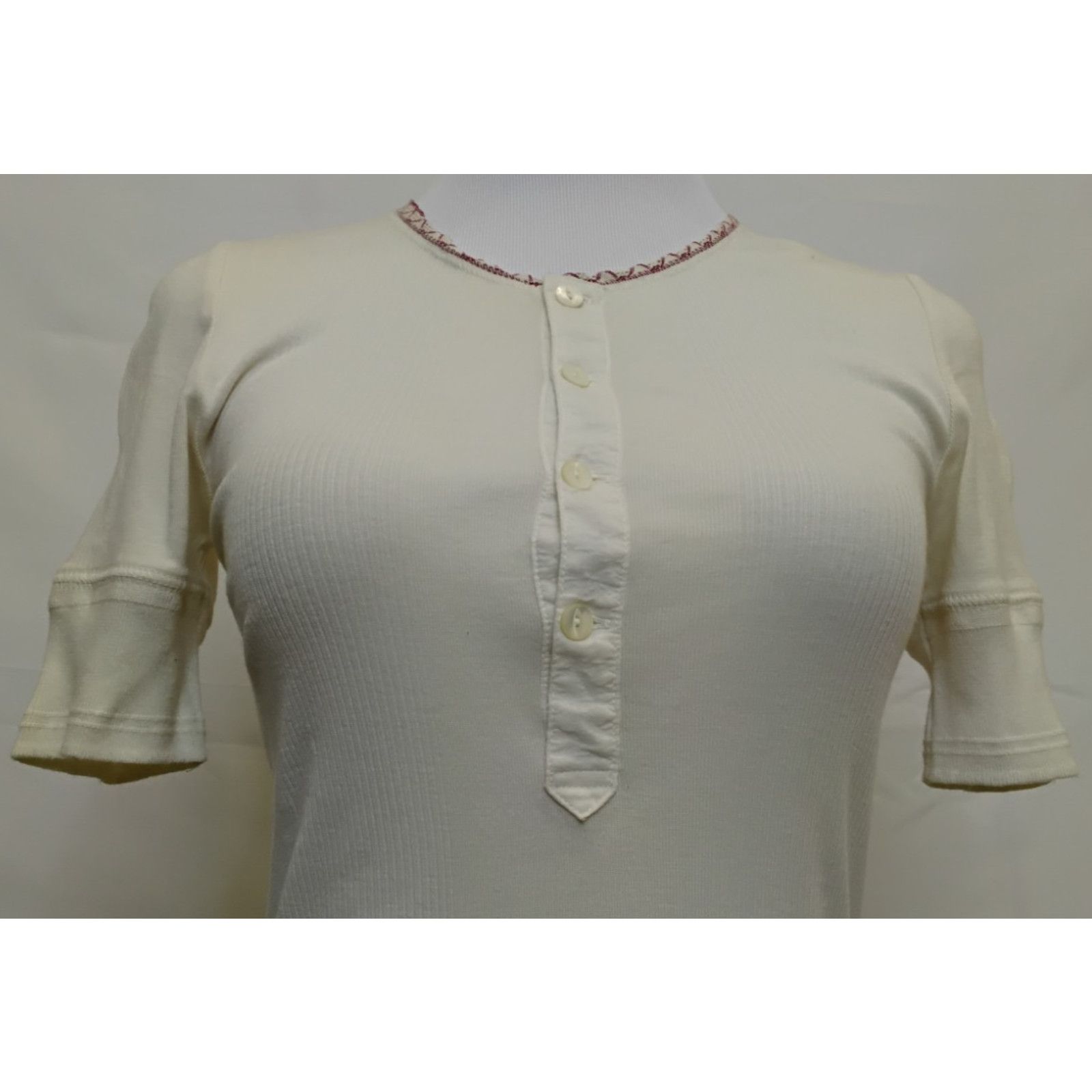 Ralph Lauren Ralph Lauren Knit Top Women S Cream Red Embroidery Rib-Knit Size S / US 4 / IT 40 - 3 Thumbnail