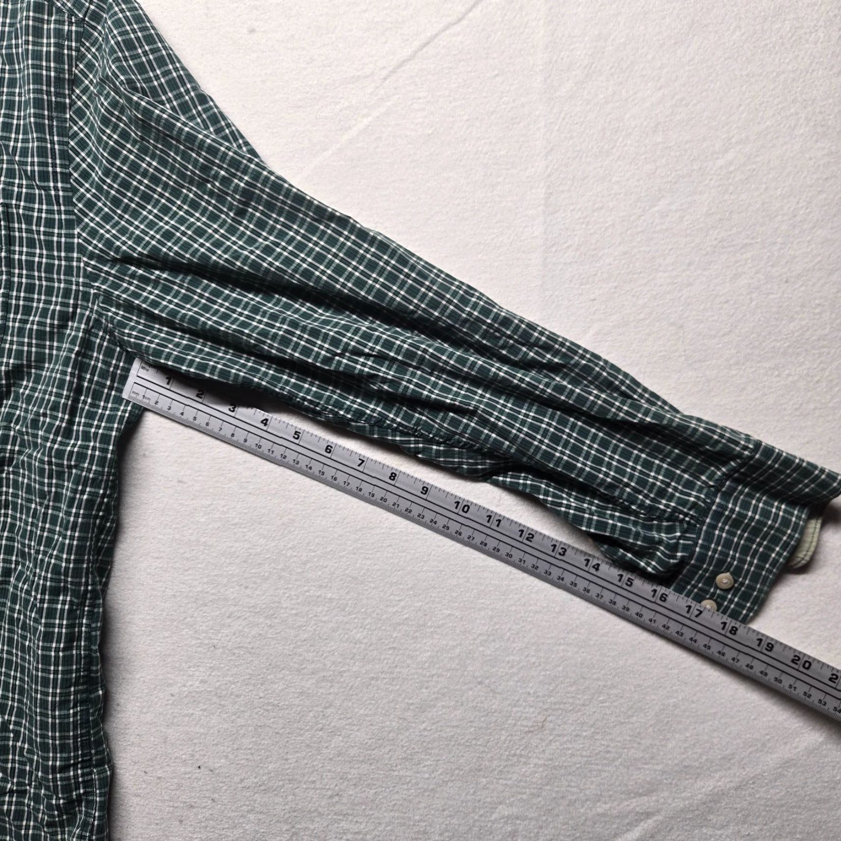 Madison Madison Green Plaid Button-Up Shirt Long Sleeve Men L Regular Fit Size 42R - 5 Thumbnail