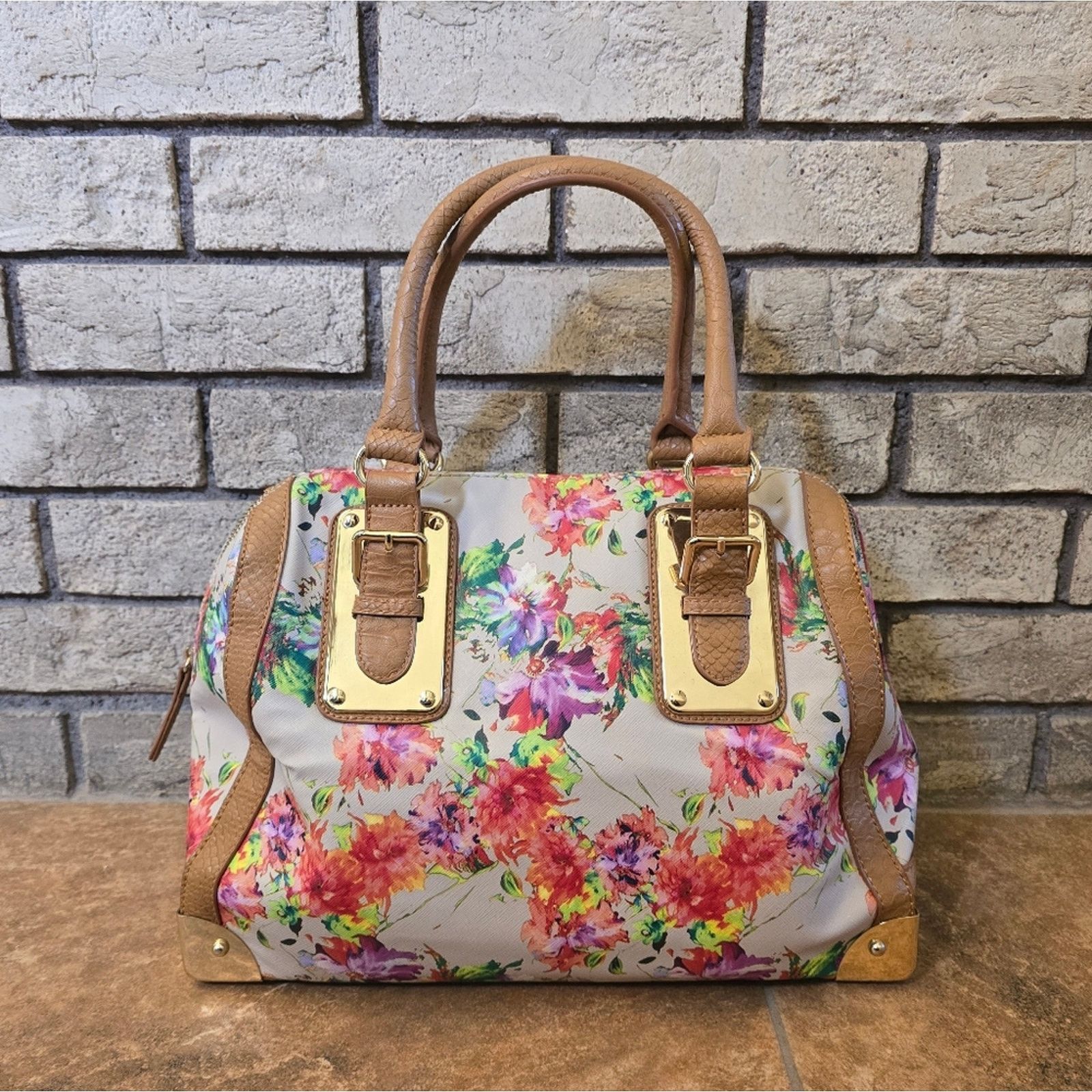 Aldo Multicolored Floral ALDO Handbag Size ONE SIZE - 1 Thumbnail