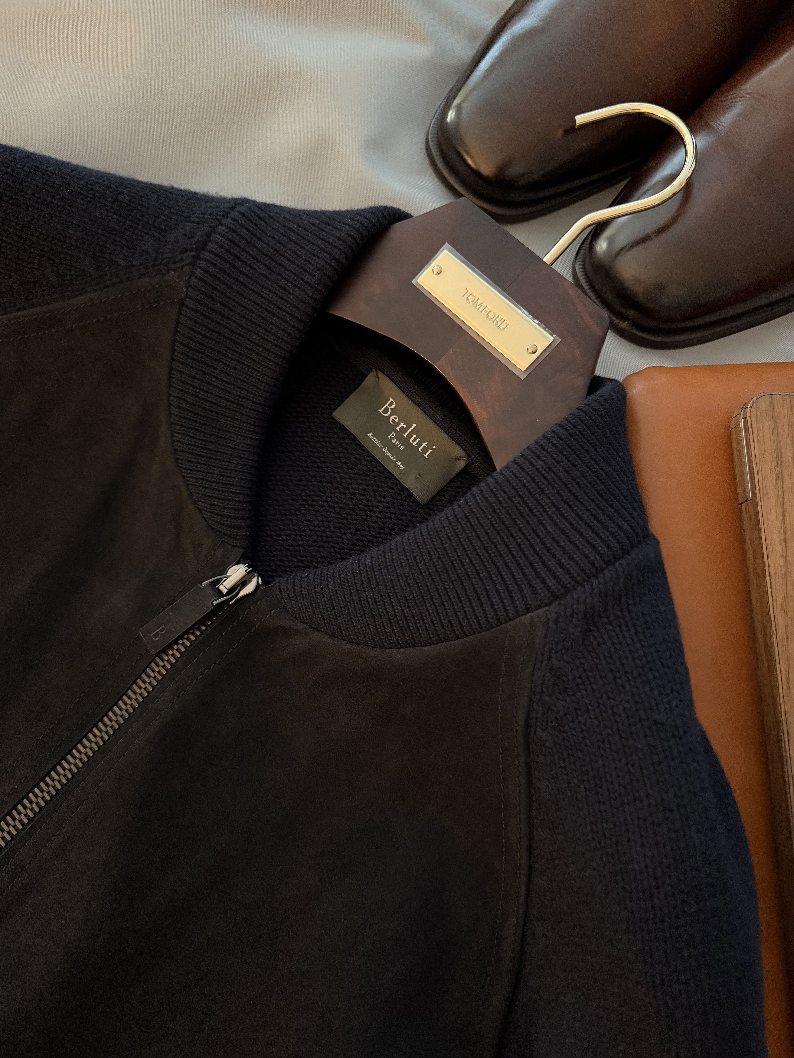 Berluti Fits L, Rare Haider (new designer of TOM FORD) Suede Knit Size US XL / EU 56 / 4 - 17 Thumbnail
