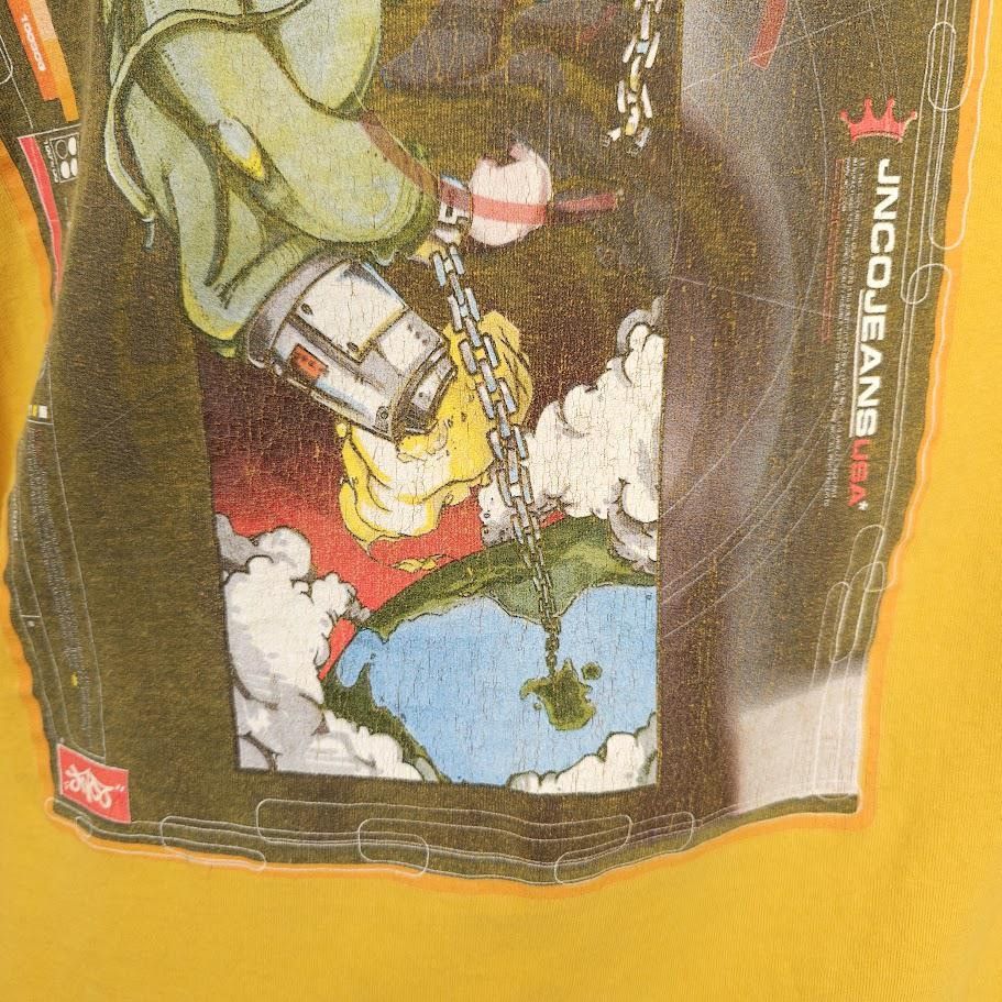 Vintage Vintage JNCO Jeans T Shirt Mens Size Medium Yellow 90s Rave Size US M / EU 48-50 / 2 - 3 Thumbnail