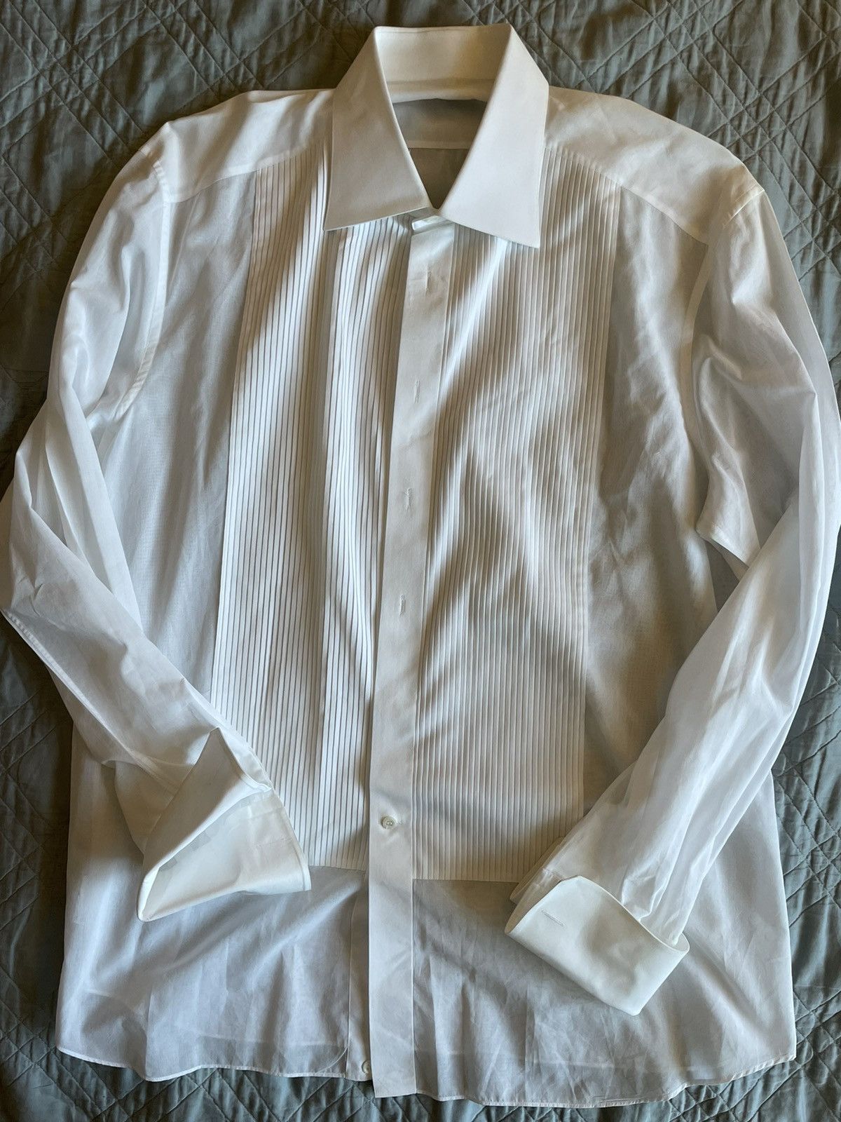 Stefano Ricci Pleated-bib tuxedo shirt Size 48R - 3 Thumbnail