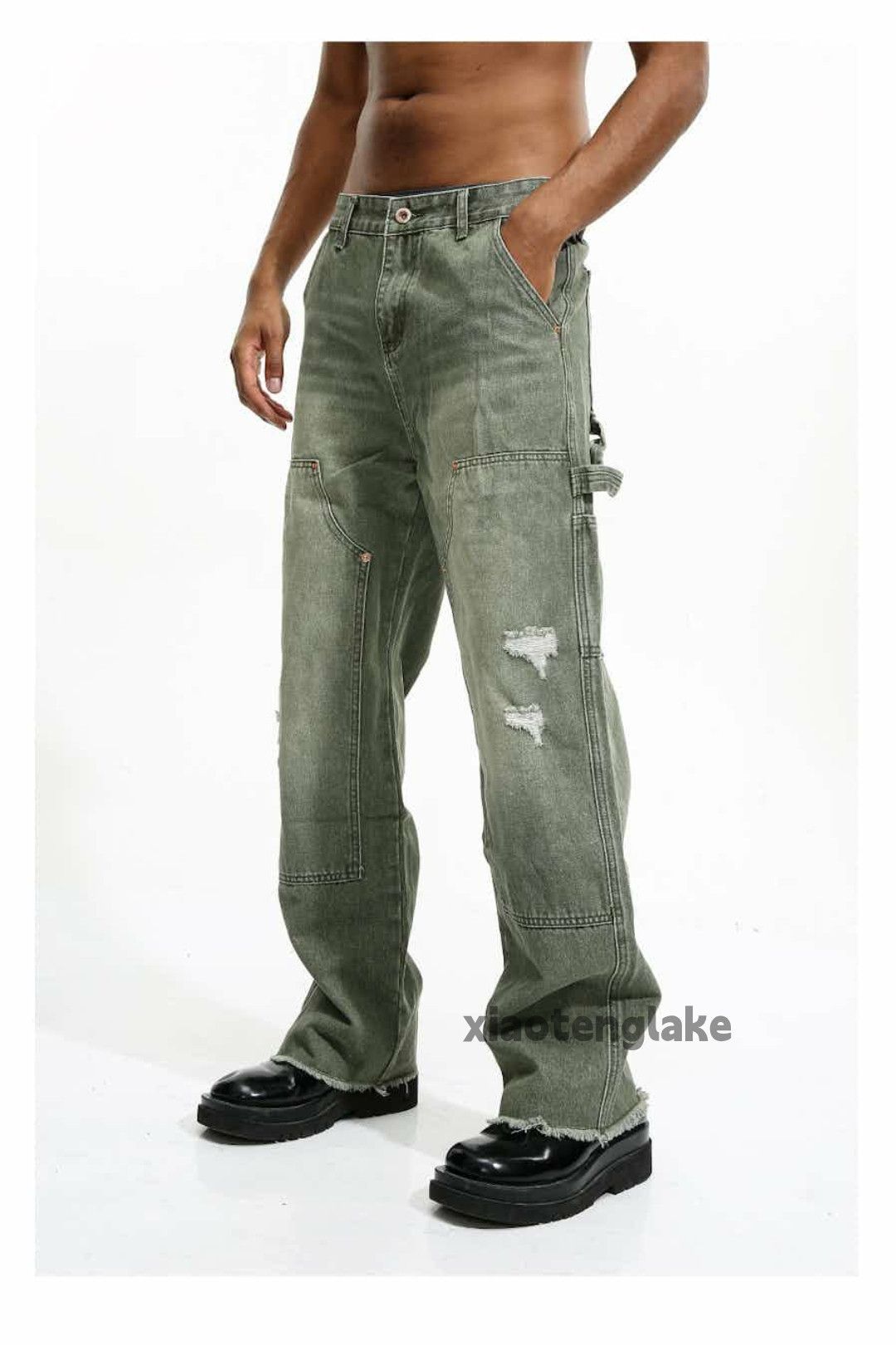 Jean × Vintage washed faded cleanfit yuppie carpenter workwear jeans Size US 30 / EU 46 - 1 Thumbnail