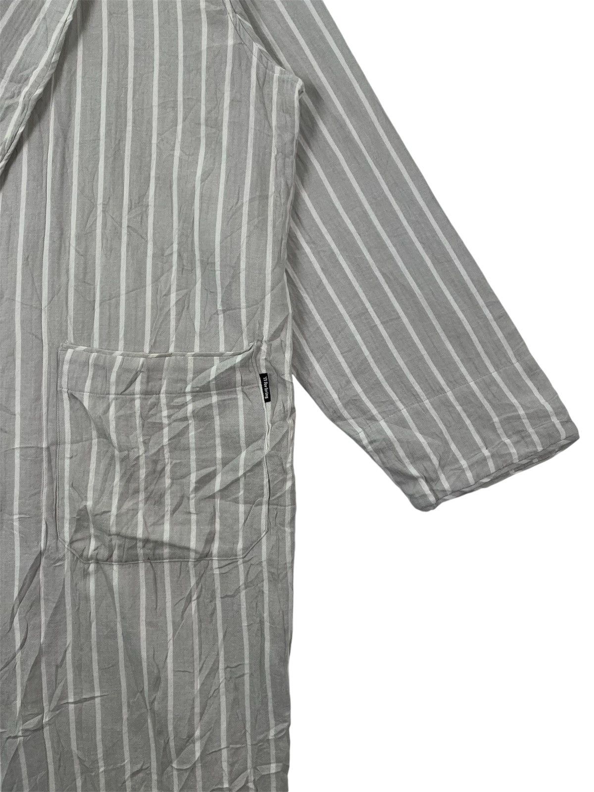 Yohji Yamamoto Y’s For Living overcoat stripes twin pocket Size US L / EU 52-54 / 3 - 2 Thumbnail