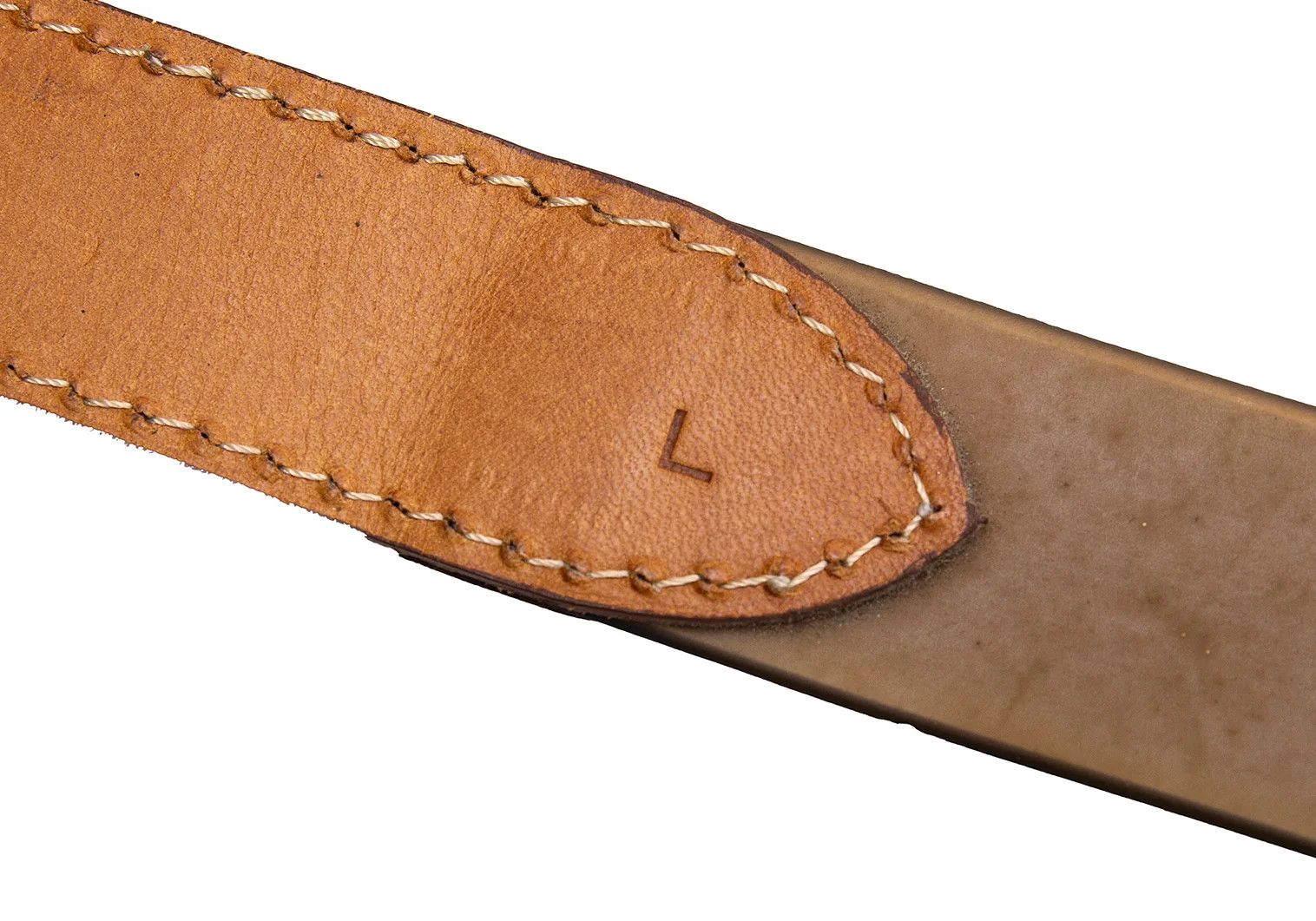 Issey Miyake Metallic Bias Check Leather Belt in Bronze Size ONE SIZE - 11 Thumbnail