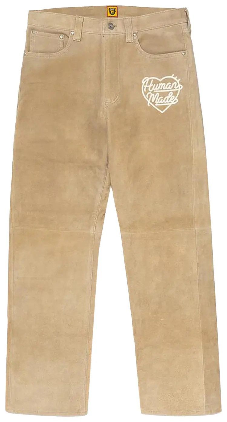 Human Made Suede Leather Pants - Beige