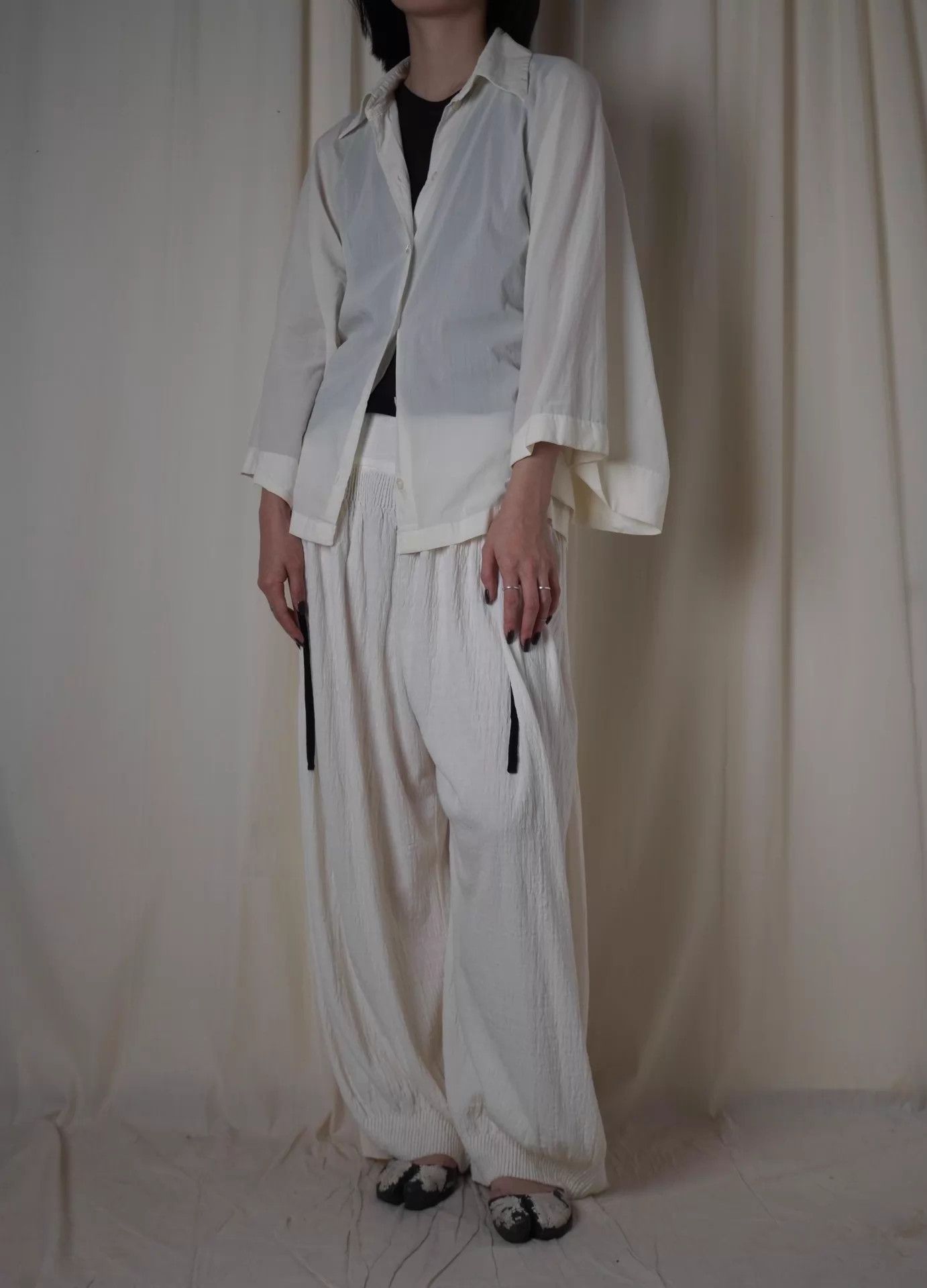 Ann Demeulemeester Ann Demeulemeester 90s Stretch Cotton Shirt/Jacket OS Size ONE SIZE - 6 Thumbnail