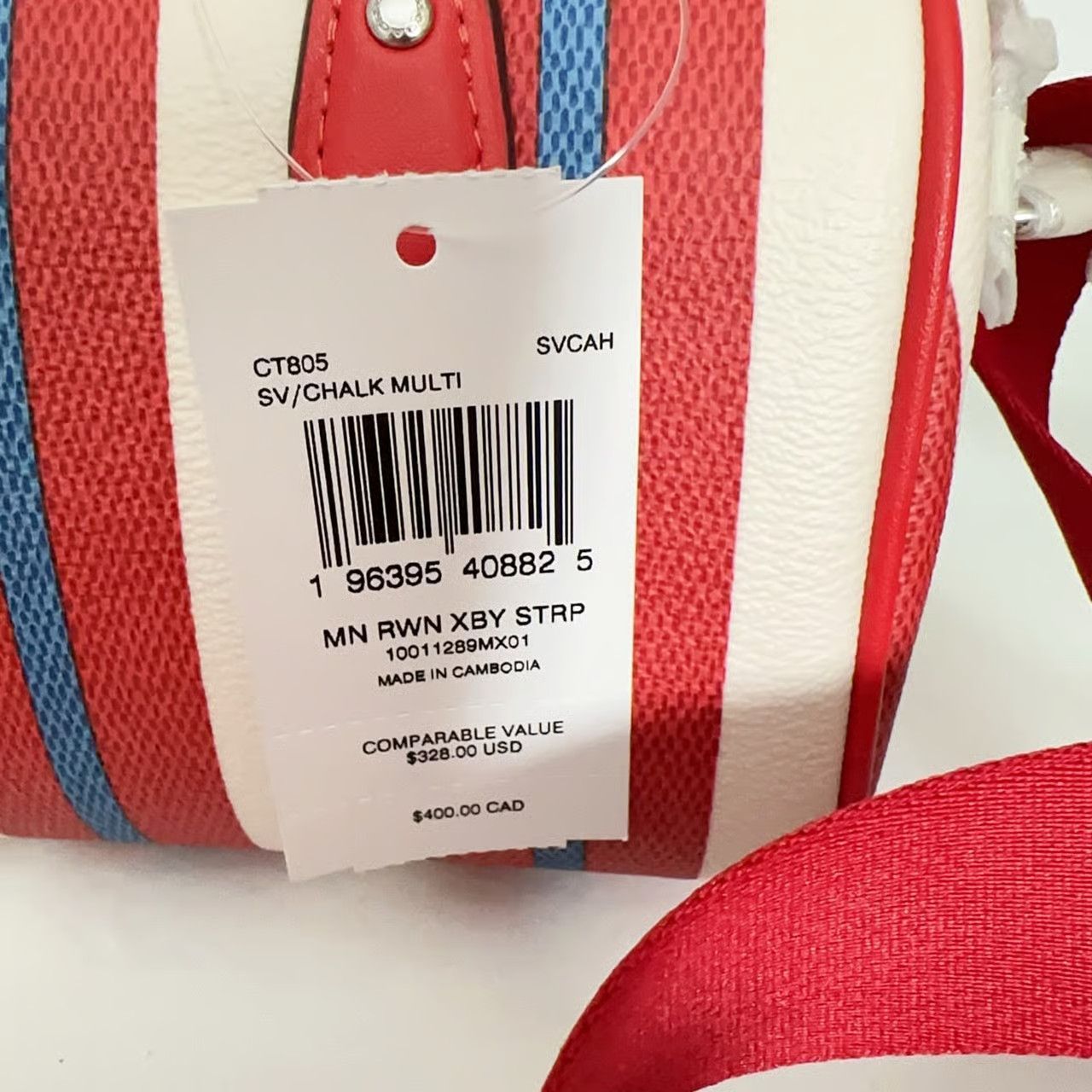 Coach NWT Coach Mini Rowan Crossbody With Stripe Print CT805 Size ONE SIZE - 7 Thumbnail