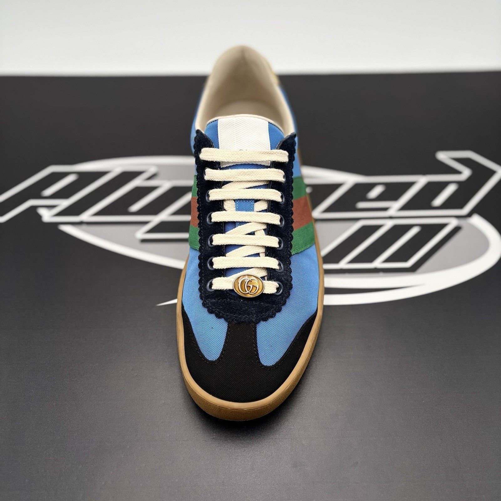 Gucci Gucci Web Accent Nylon ‘ Blue ‘ | GOOD CONDITION! Size US 8.5 / EU 41-42 - 14 Thumbnail