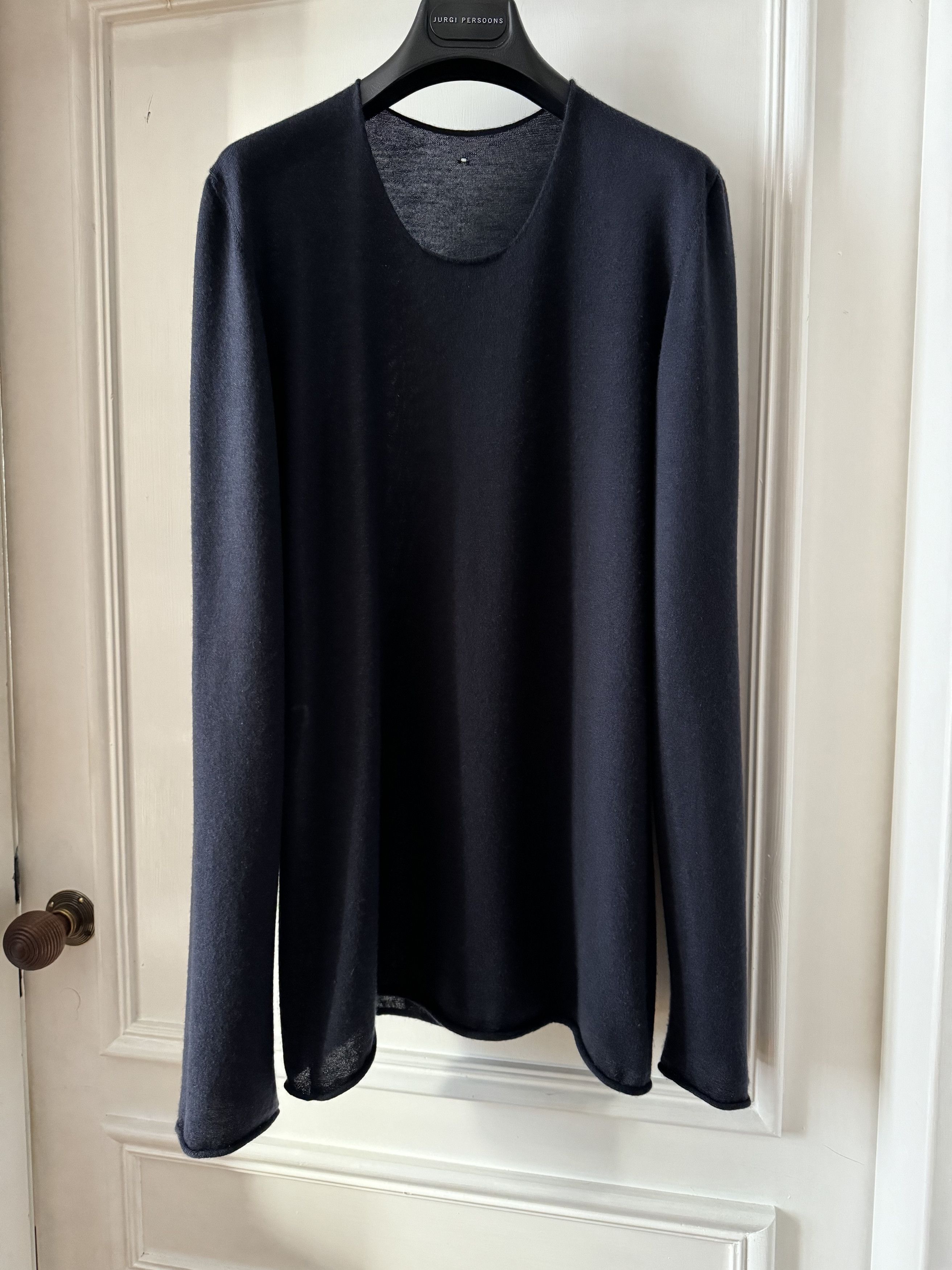 image of Label Under Construction Sweater -Navy-Size 50 in Blue, Men's (Size Medium)
