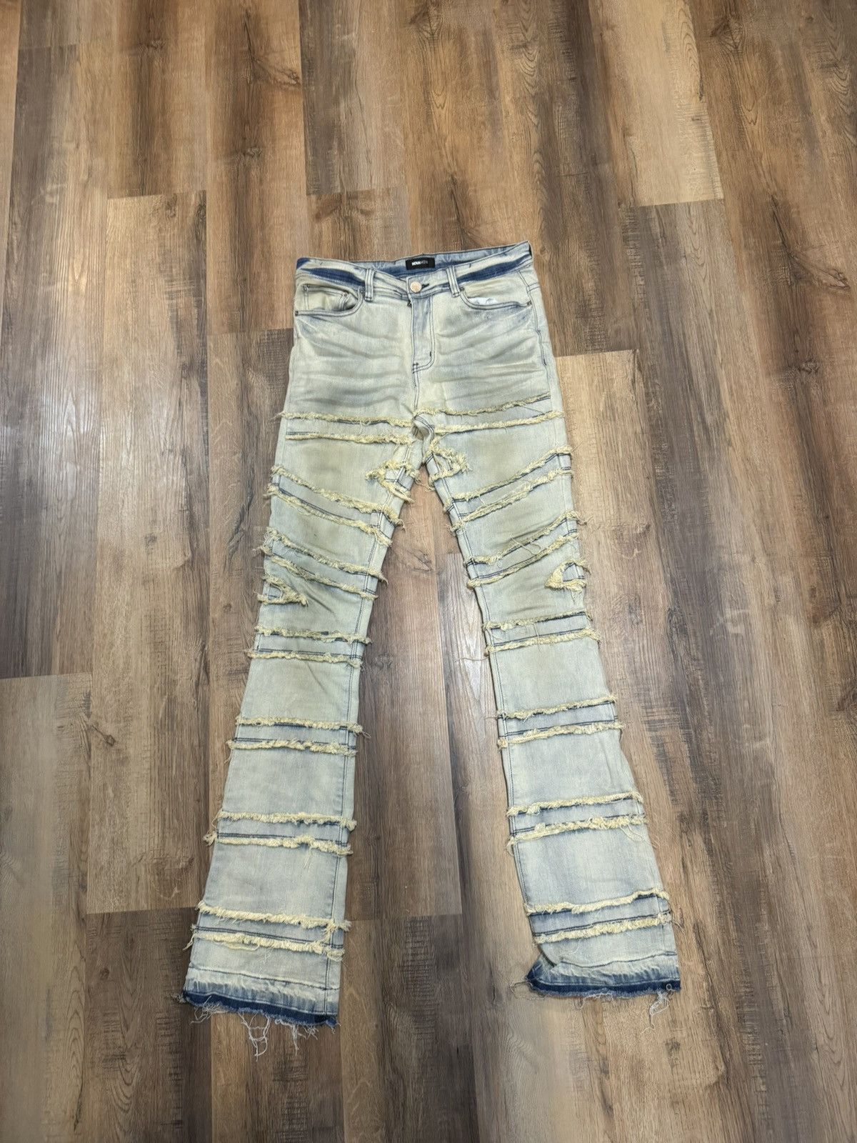 Other Stacked Ripped Blue Jeans Size US 30 / EU 46 - 1 Thumbnail