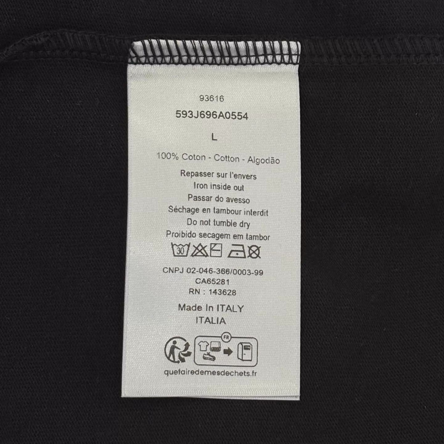 Dior DIOR New Crew Neck CD Logo 3M Reflective Short Sleeve Black Size US L / EU 52-54 / 3 - 4 Thumbnail