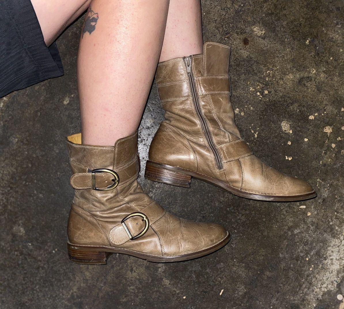 Japanese Brand Japanese y2k rare Leather Strapped Belted Boots Shoes Size US 7 / IT 37 - 3 Thumbnail