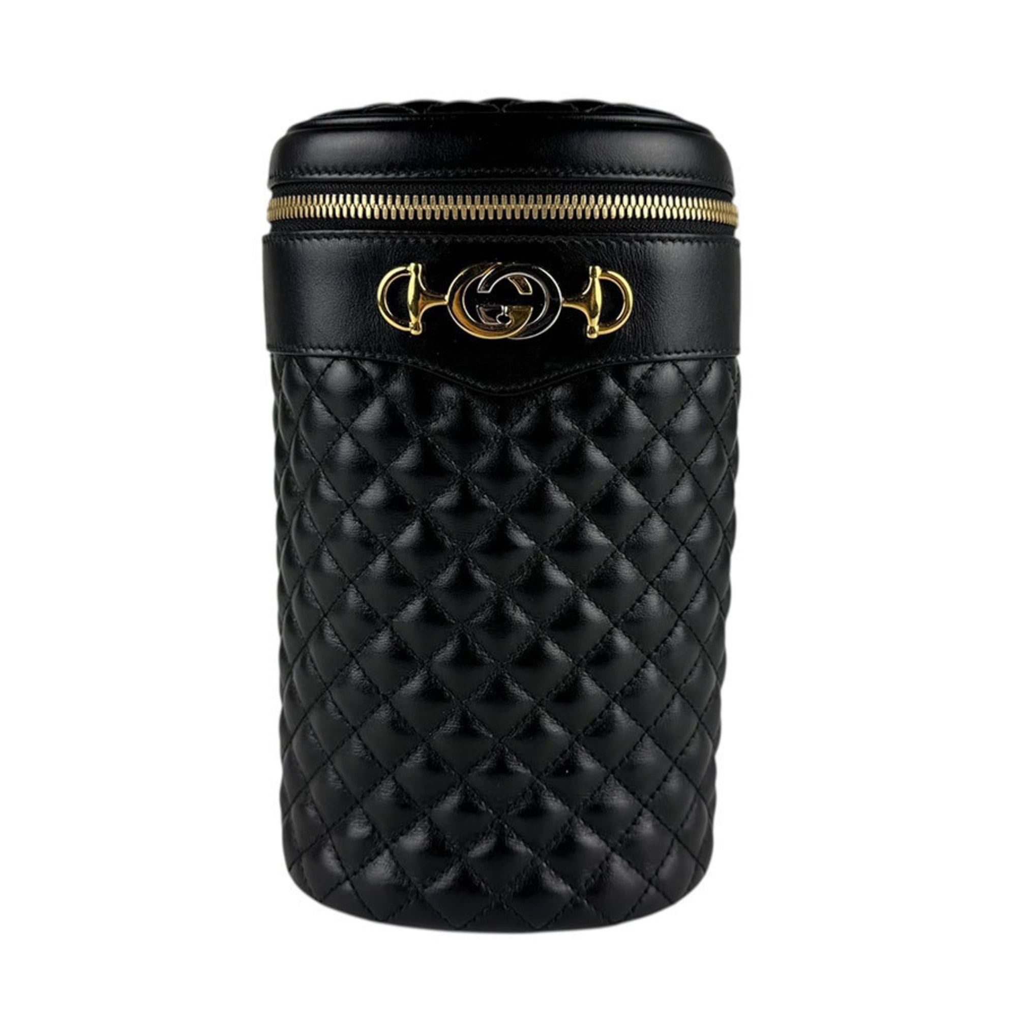 Gucci Gucci Horsebit Zumi Shoulder Bag in Leather/Metal, Black/Gold, Women's, 572298 z8055 Size ONE SIZE - 1 Thumbnail