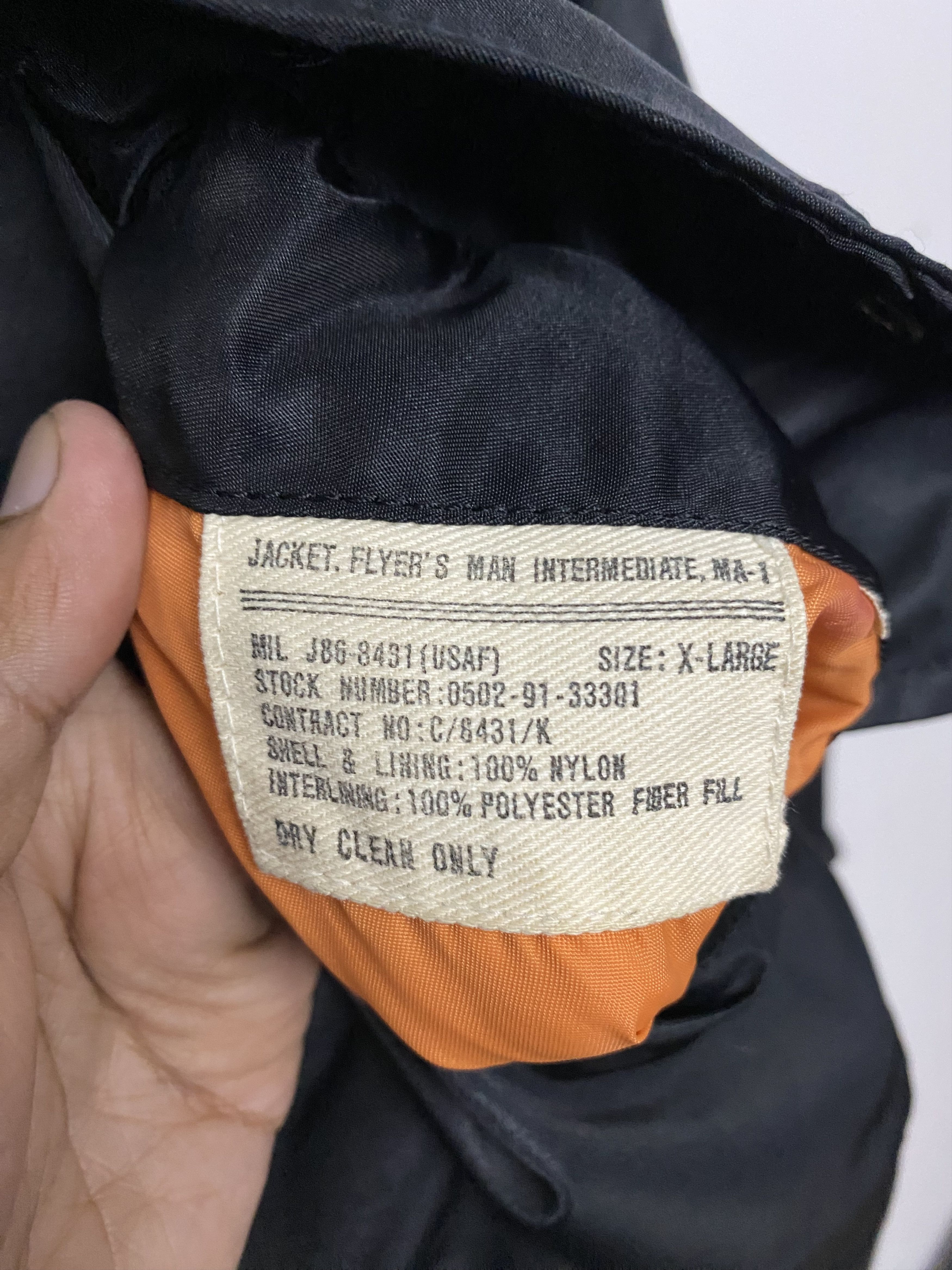 Other MA-1 Bomber Jacket USAF Intermediate Flyer's Man Jacket Size US XL / EU 56 / 4 - 8 Thumbnail