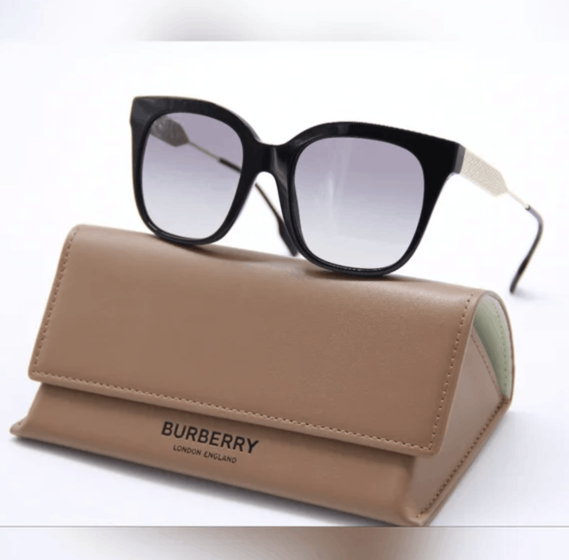 image of New Burberry Be4328 - 300111 Sunglasses in Black Ash, Men's