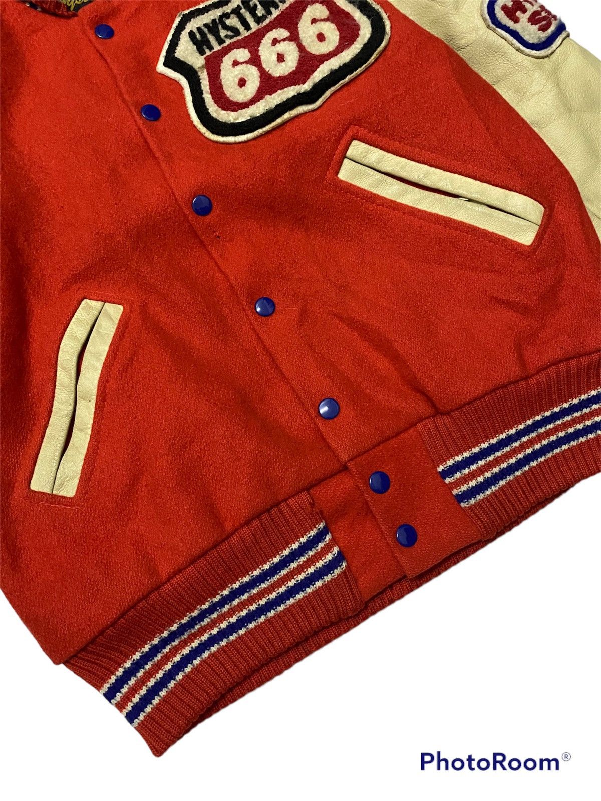 Vtg 90s Hysteric Glamour 666 Jacket Varsity Red Colour