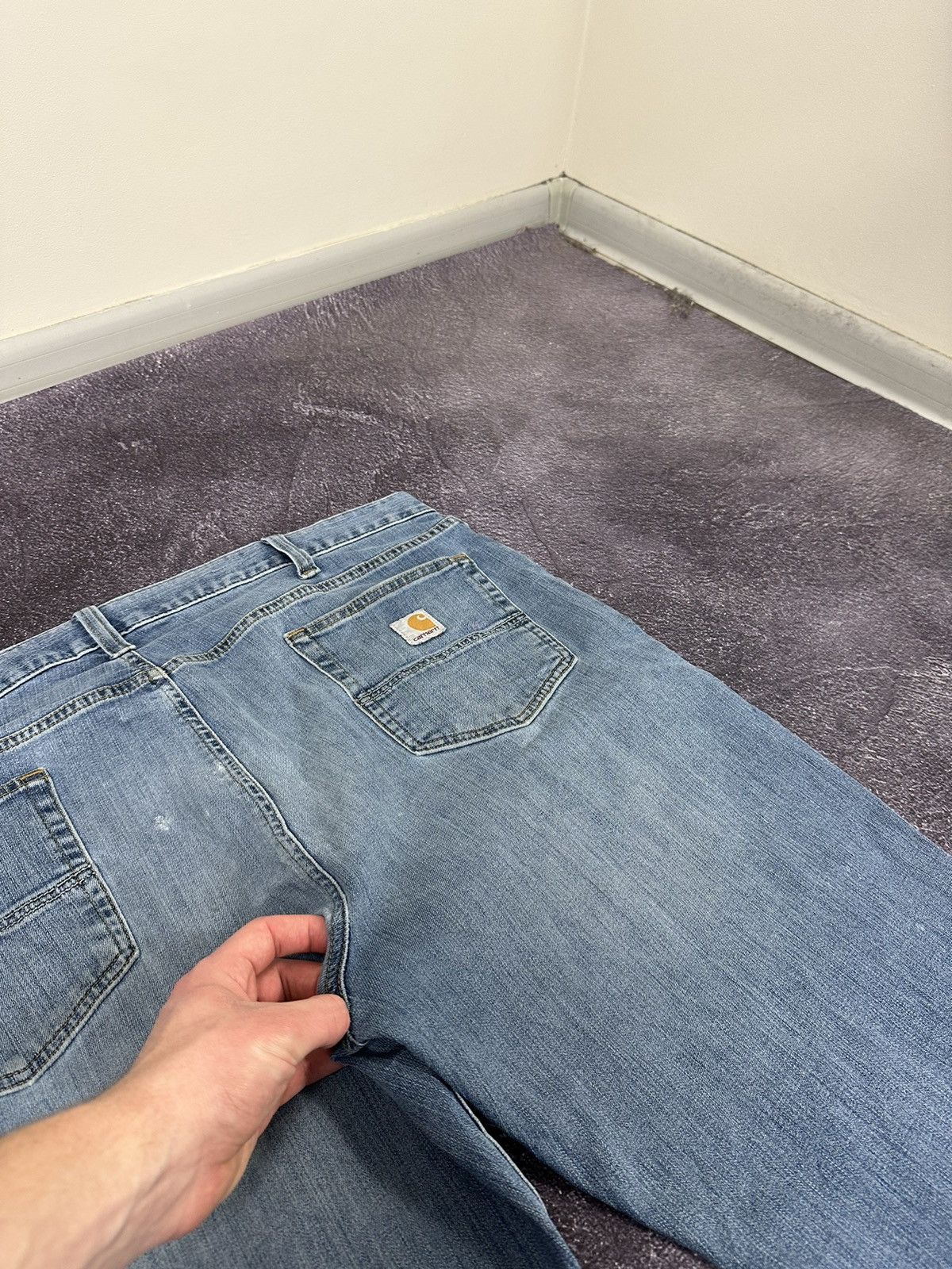 Carhartt Vintage Carhartt Faded Denim USA Baggy Hype Opium Work Jeans Size US 40 / EU 56 - 9 Thumbnail