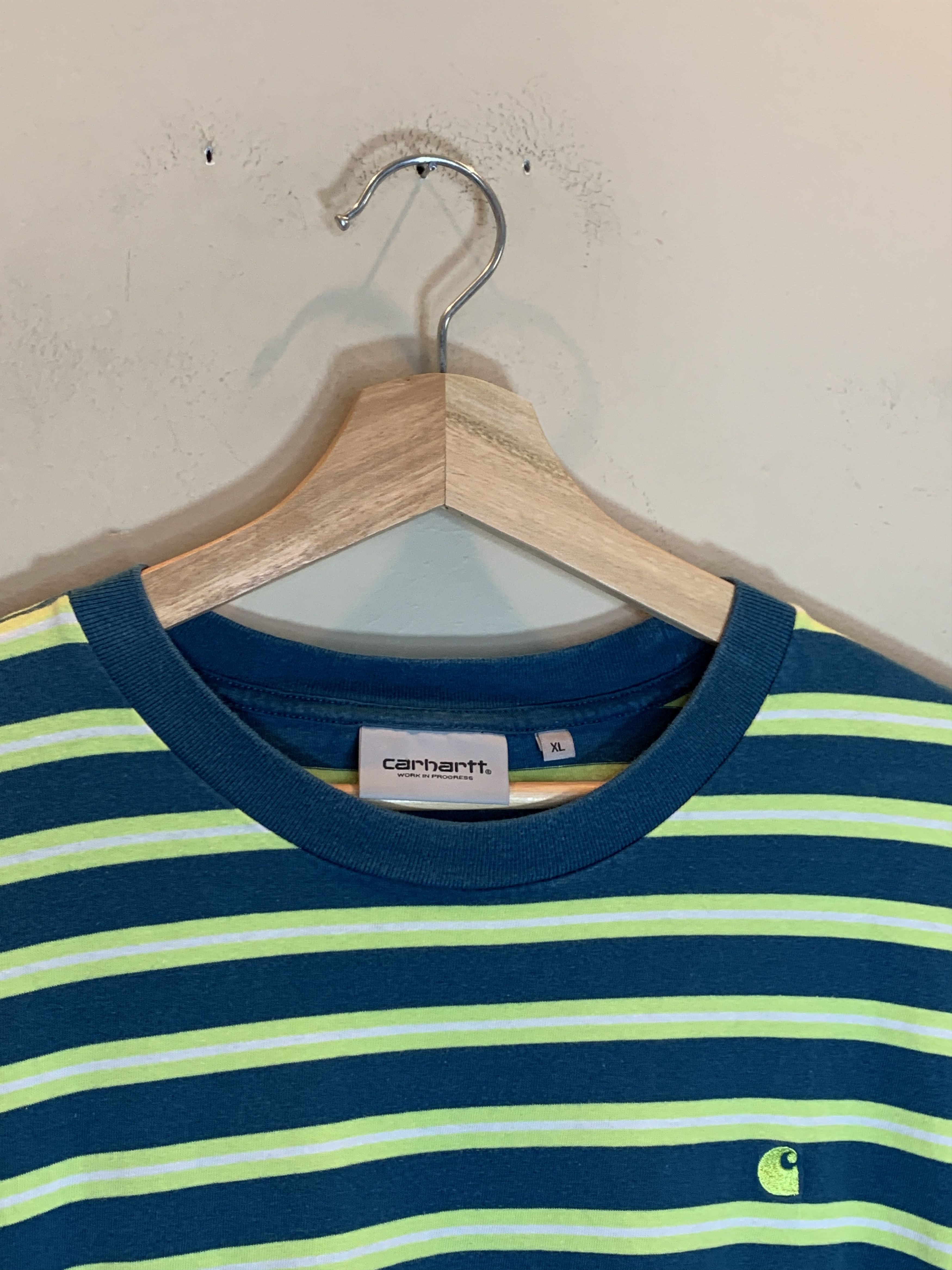 Carhartt Wip RARE Carhartt WIP Work In Progress Embroidered Striped Shirt Size US XL / EU 56 / 4 - 2 Thumbnail