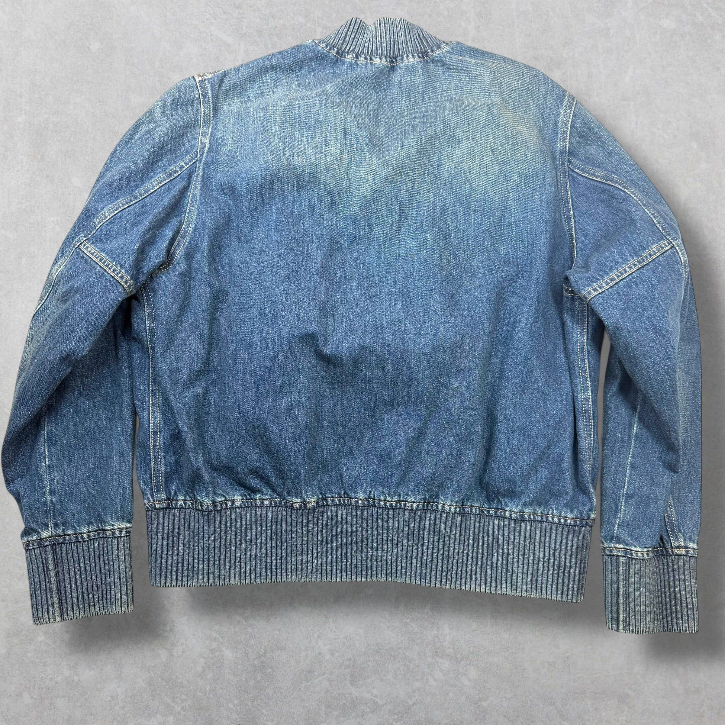 Givenchy Givenchy Logo Denim Bomber Jacket L Size US L / EU 52-54 / 3 - 4 Thumbnail