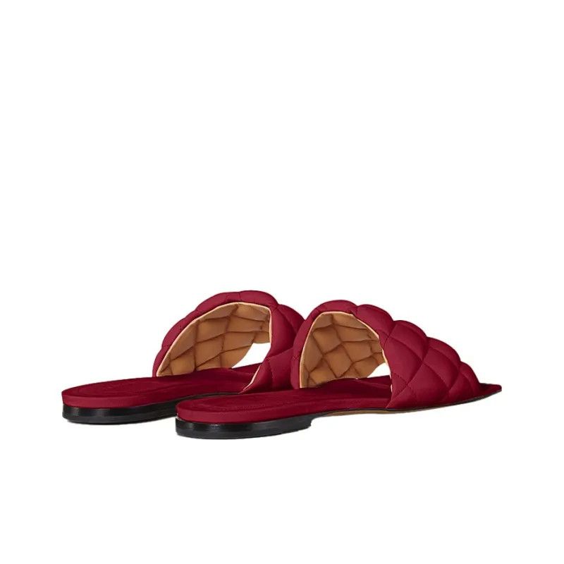 Bottega Veneta o1n1vont1124 Padded Sandals Flats in Red Size US 4.5 / IT 34.5 - 4 Thumbnail