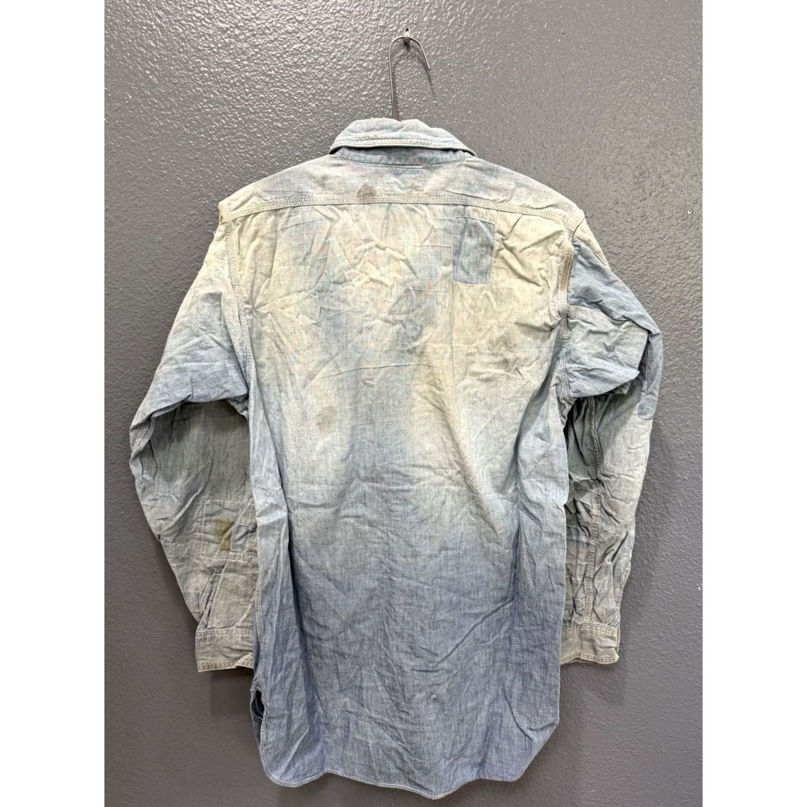 Vintage VINTAGE Homesteader Shirt Mens Large 40s Sanforized Chambray Cotton Button Up Size L Size US L / EU 52-54 / 3 - 5 Thumbnail