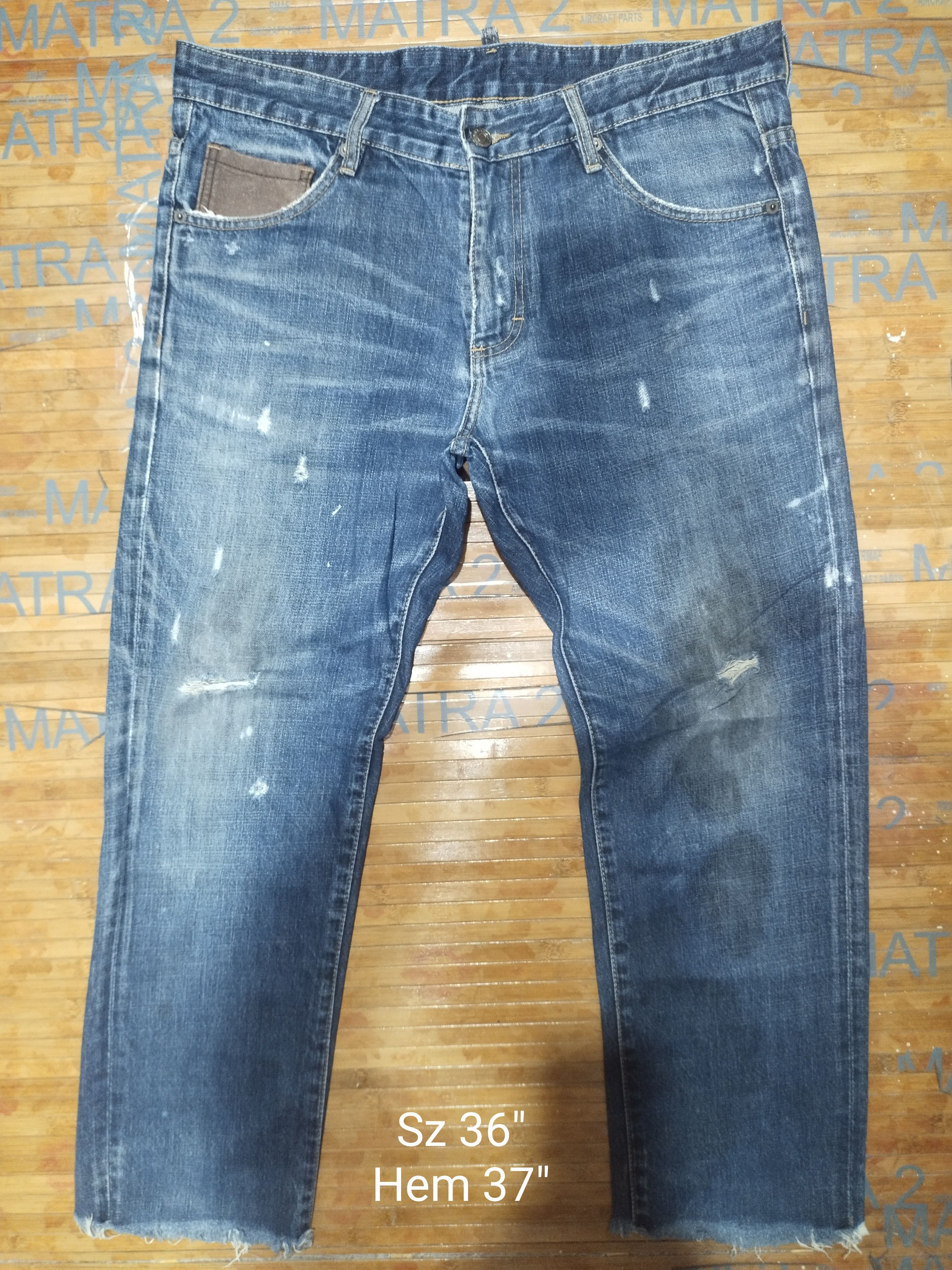 Dsquared2 × Vintage Dsquared Vintage " Distressed Drnim Sz 36" Size US 36 / EU 52 - 1 Thumbnail