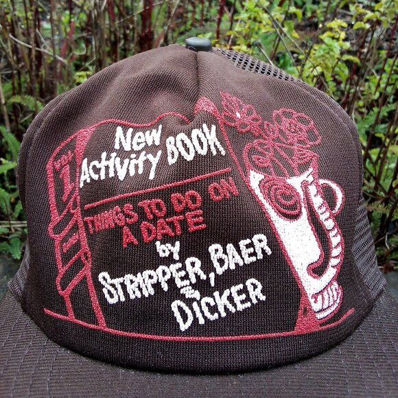Vintage Vintage Things To Do On A Date Gag Joke Snap Trucker Hat Cap Size ONE SIZE - 2 Thumbnail