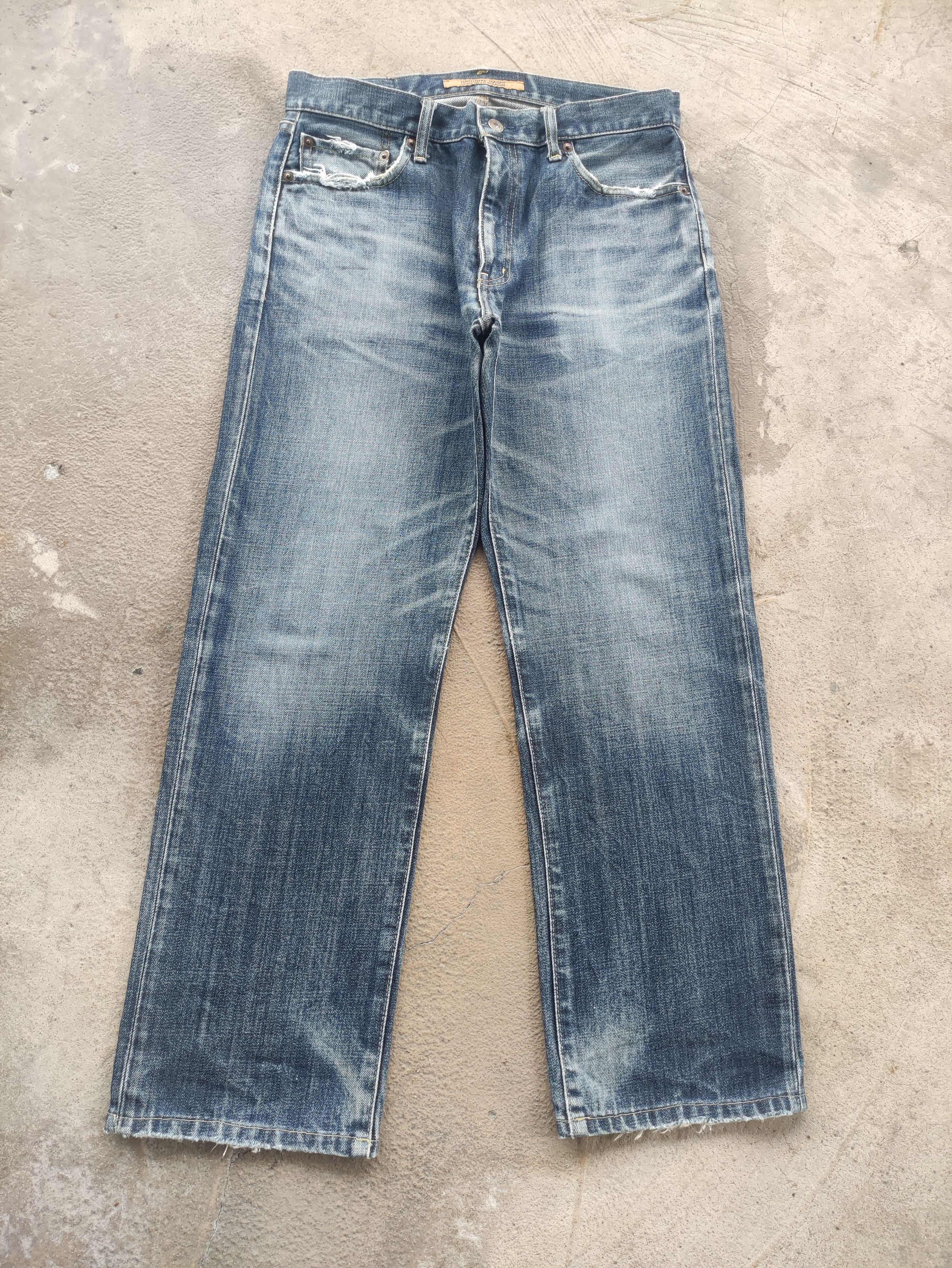 Japanese Brand Vintage Japanese Jean Distressed Faded Denim Size US 32 / EU 48 - 1 Thumbnail