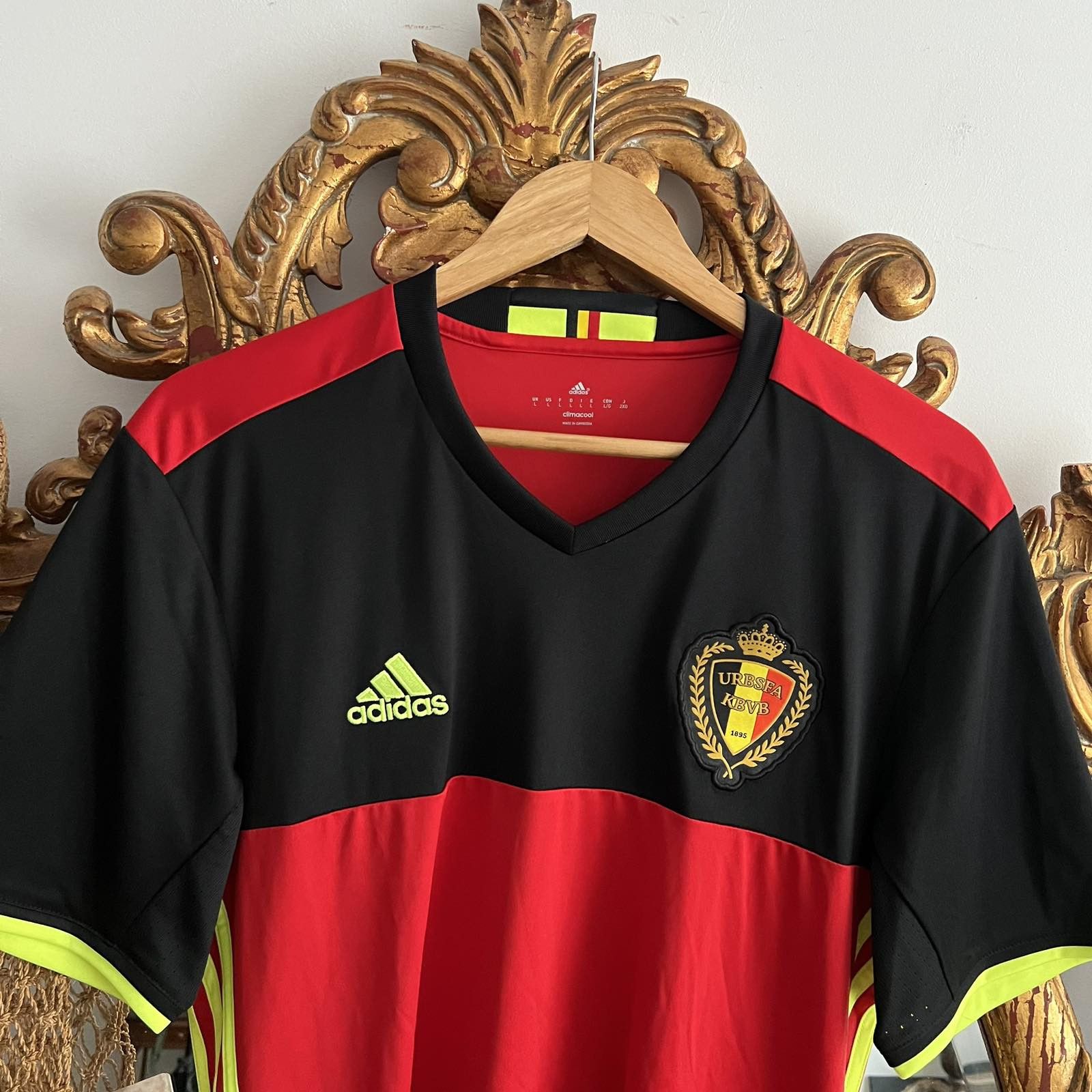 Adidas Adidas Belgium Home Soccer Jersey Sz L Size US L / EU 52-54 / 3 - 4 Thumbnail