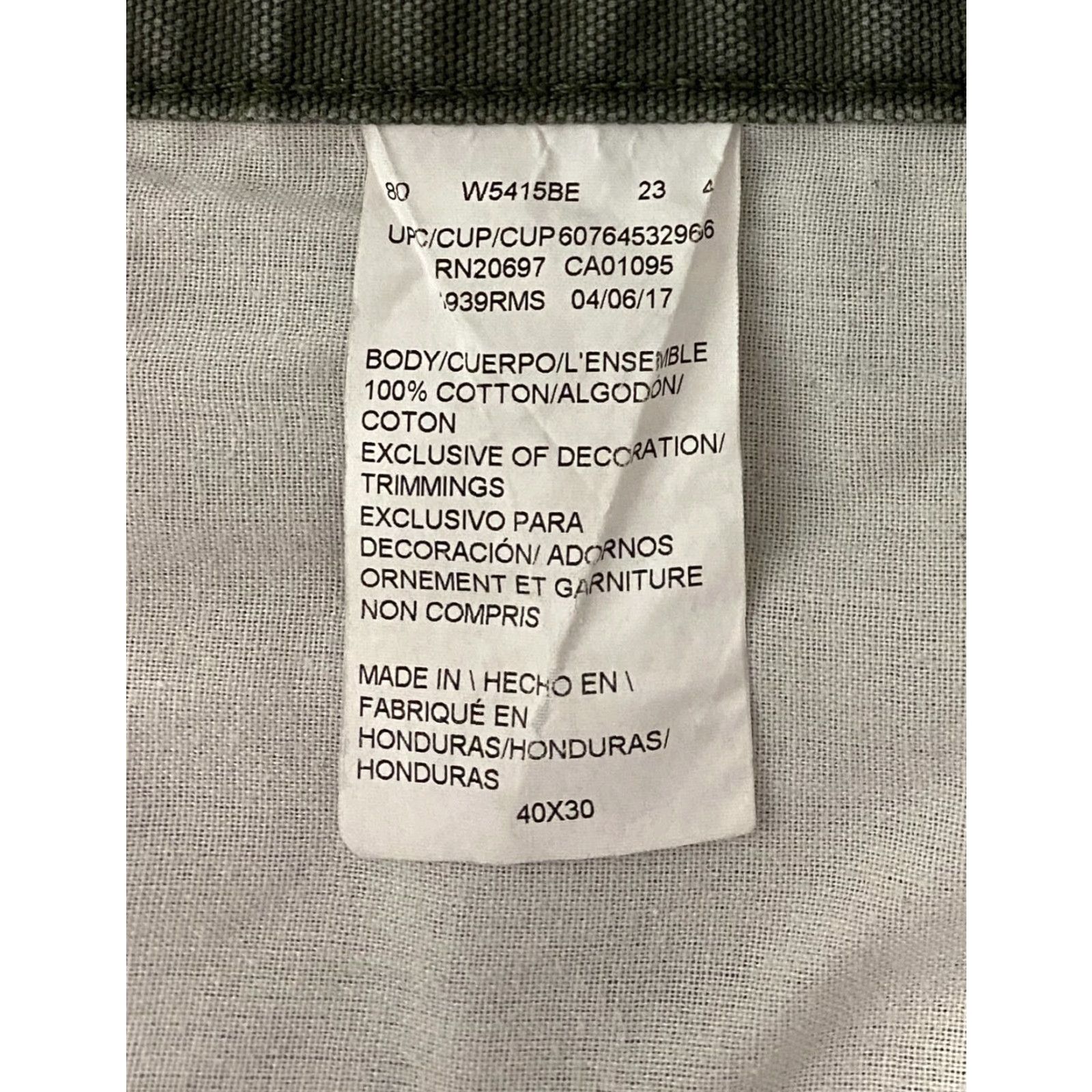 Dickies Dickies Carpenter Duck Pants Men’s 40×30 Rinsed Moss Green Heavyweight Relaxed Workwear Straight 40 Inseam Jeans? Size US 40 / EU 56 - 7 Thumbnail