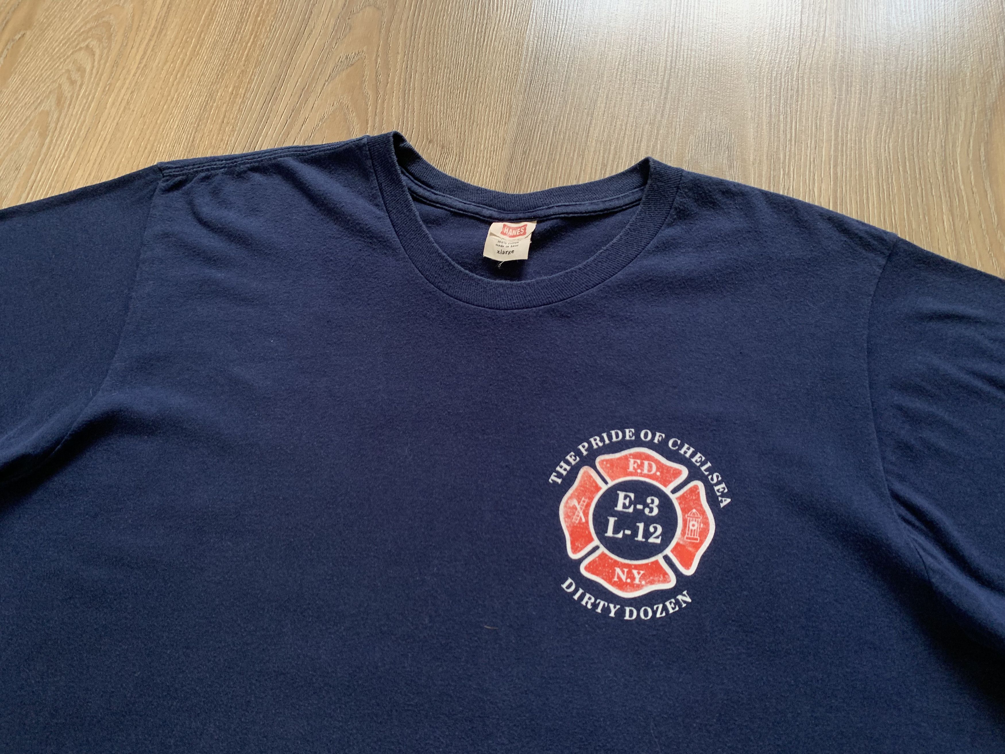 Hanes FDNY E-3 L-12 Vintage Hanes T-Shirt Size US XL / EU 56 / 4 - 4 Thumbnail