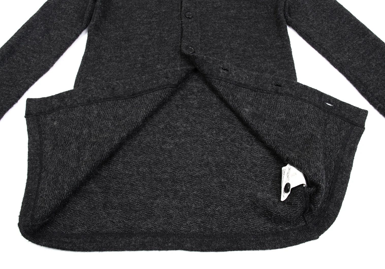 Comme des Garcons Homme Plus Acrylic Blend Knit Cardigan in Charcoal, Size S Size US S / EU 44-46 / 1 - 7 Thumbnail