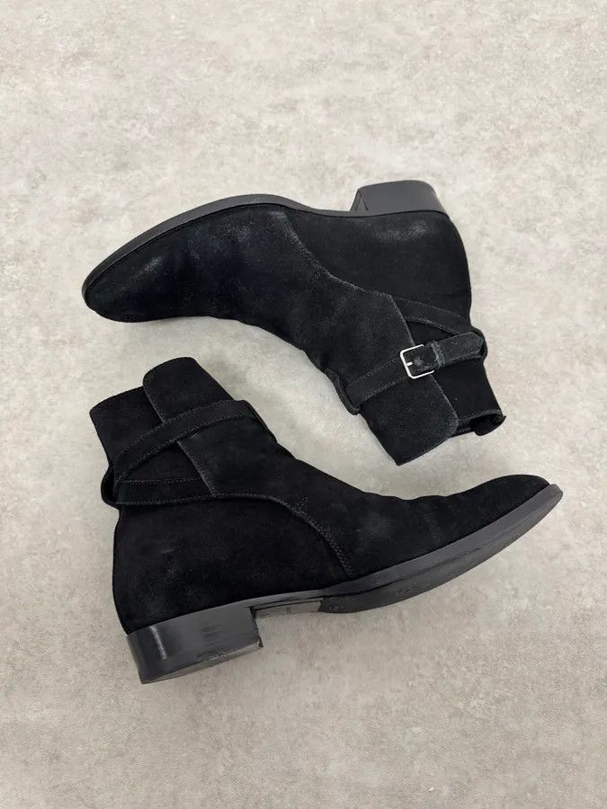 Saint Laurent Paris Saint Laurent Jodhpur Black Suede Leather Ankle Boots Size US 6.5 / EU 39-40 - 3 Thumbnail