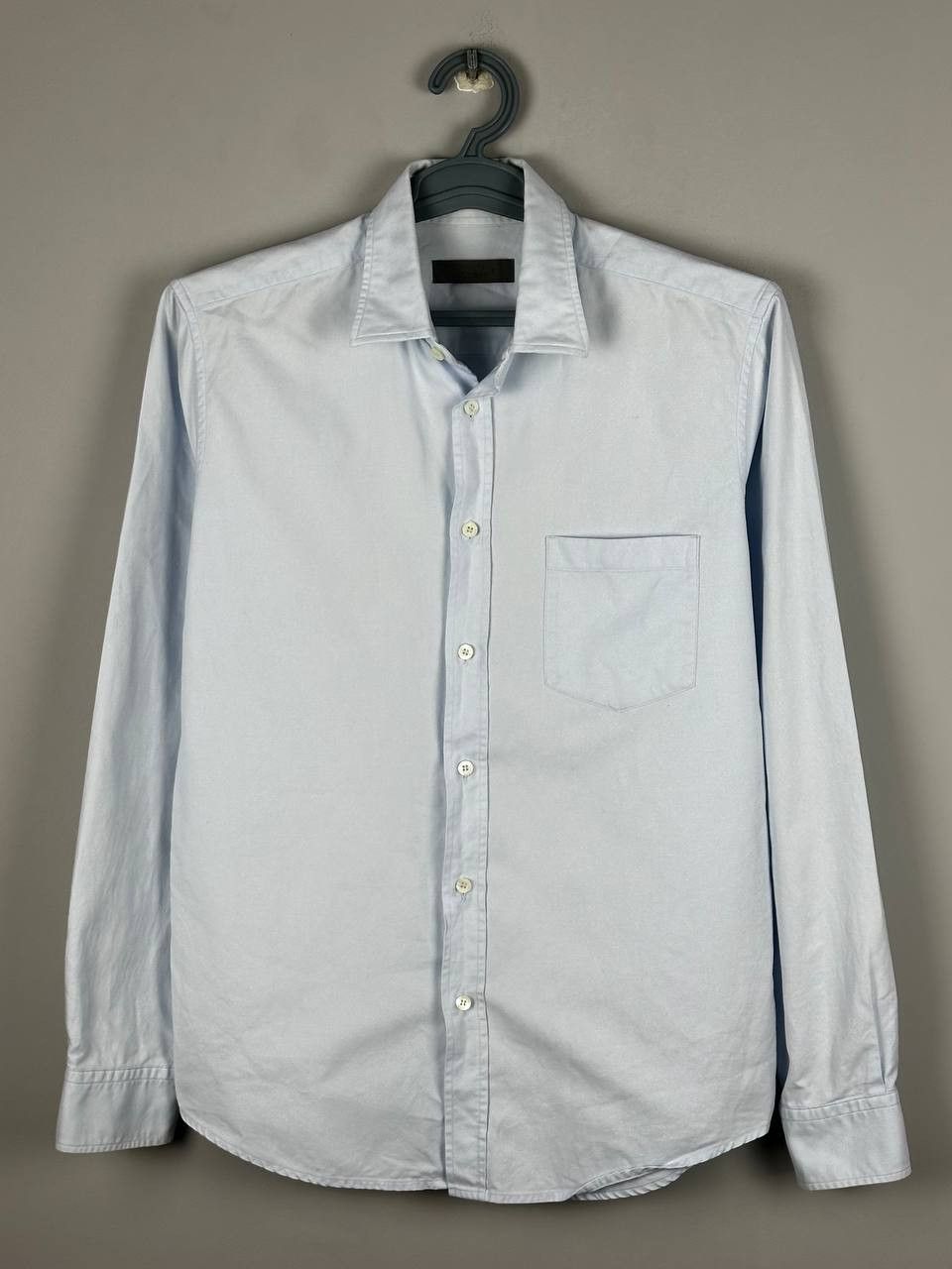 Bally Bally Italy Luxury Blue Oxford Pocket Shirt Size US M / EU 48-50 / 2 - 1 Thumbnail