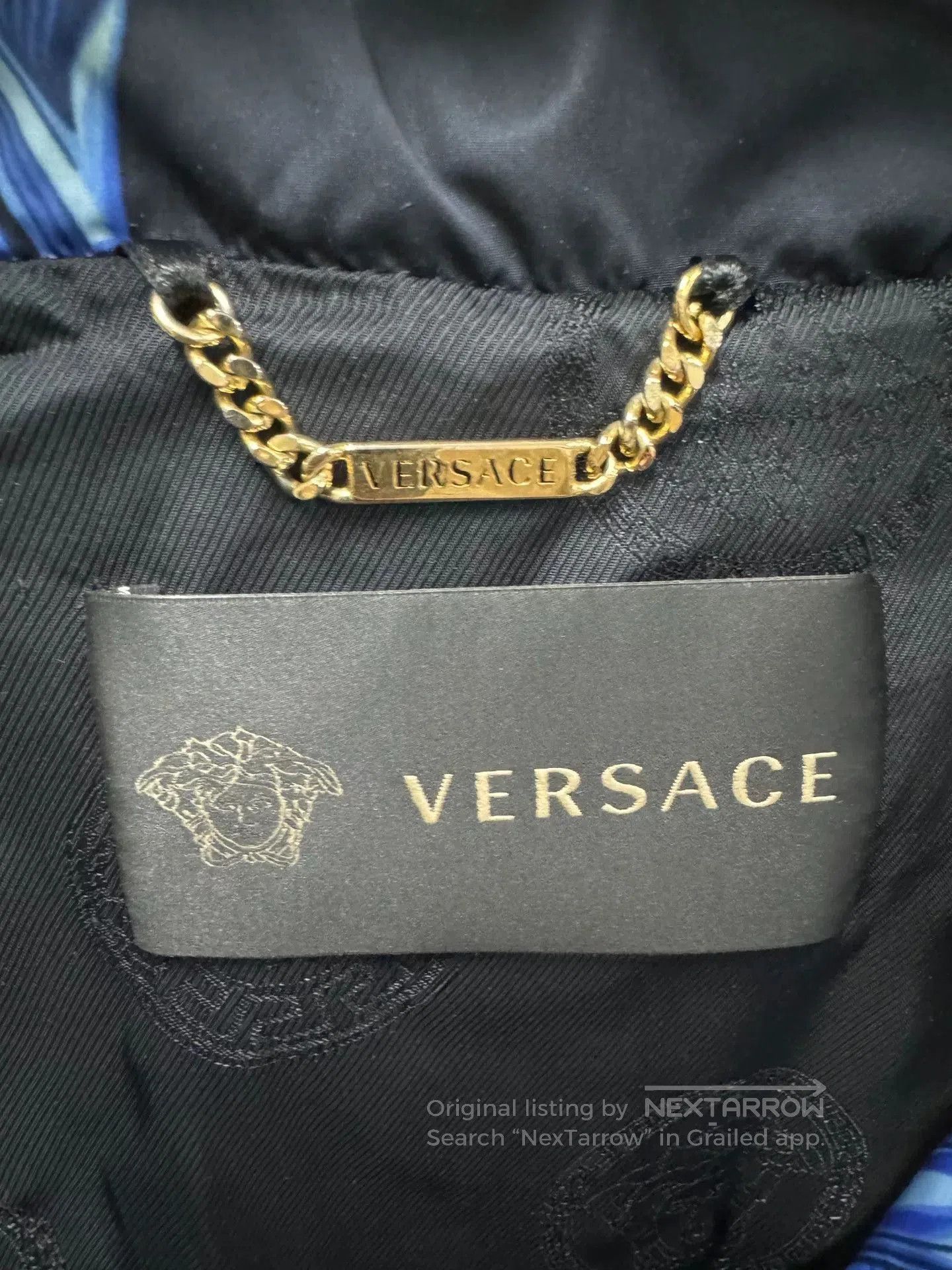 Versace Versace Blue Floral Down Jacket. Size US XL / EU 56 / 4 - 3 Thumbnail