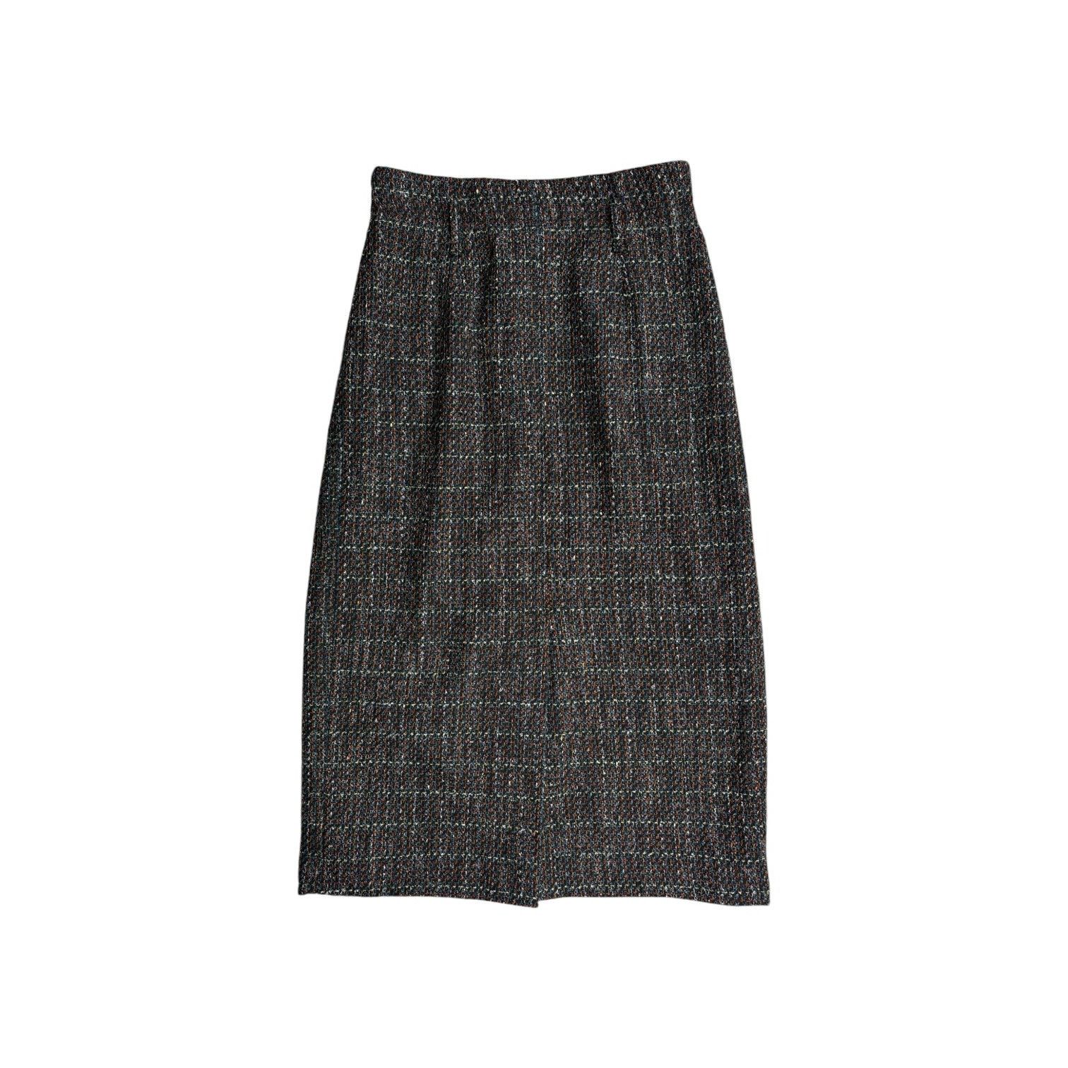 Other Vintage Tweed Belted Wool Pencil Skirt Women 12 David N. Size 34" / US 12 / IT 48 - 4 Thumbnail
