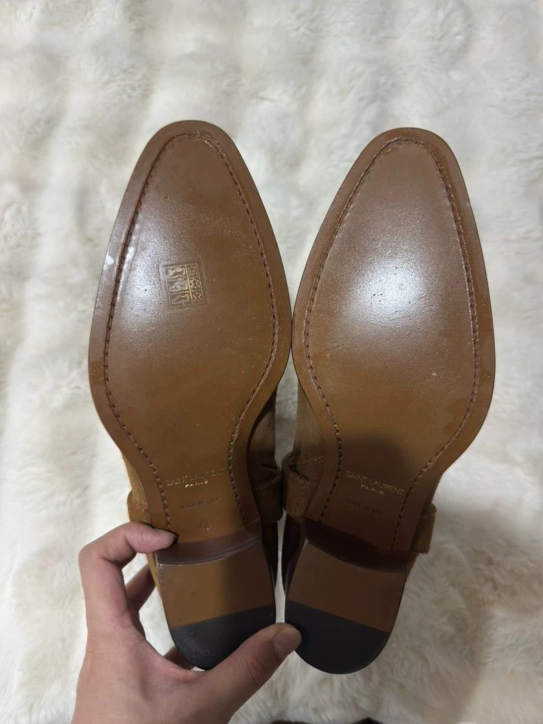 Saint Laurent Paris Saint Laurent Paris Suede buckled Chelsea boots 2505-Nextar Size US 10 / EU 43 - 7 Thumbnail