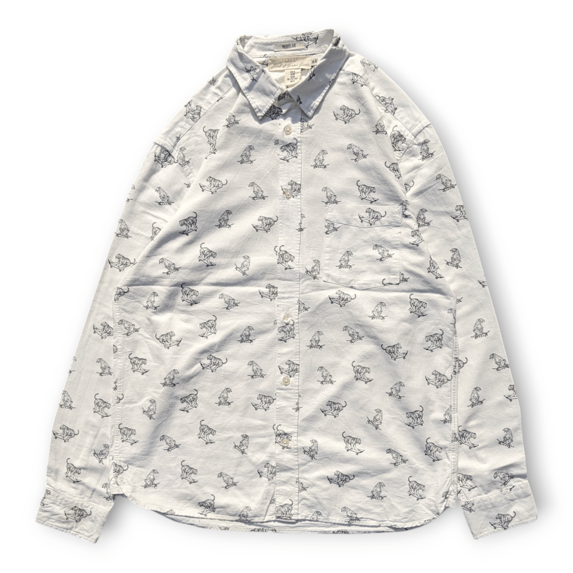 H&M H&M Tiger All over Print Shirt Size US M / EU 48-50 / 2 - 3 Thumbnail