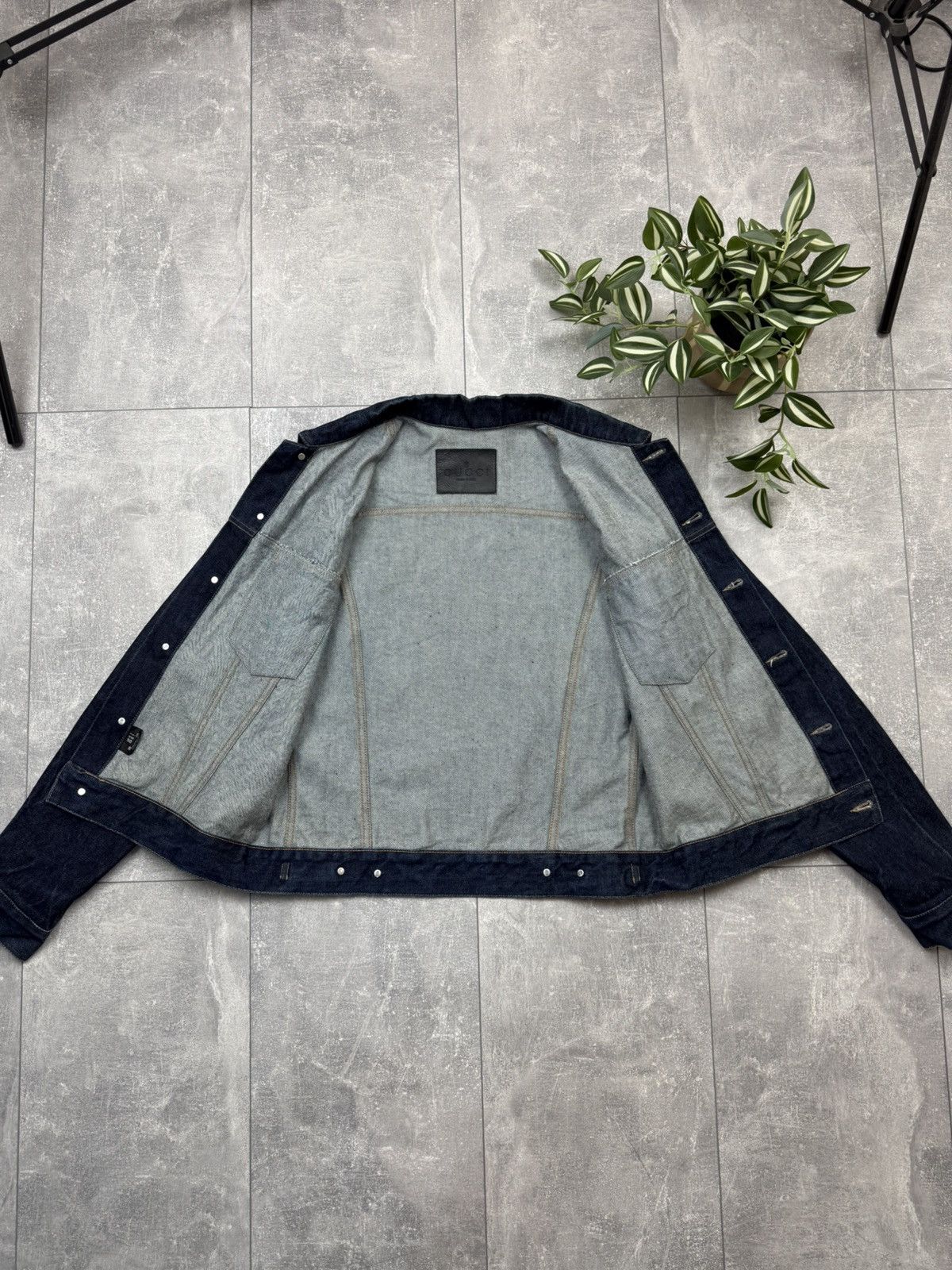 Gucci Gucci Tom Ford 00s Men’s Black Denim Jacket Black Label Size US M / EU 48-50 / 2 - 7 Thumbnail