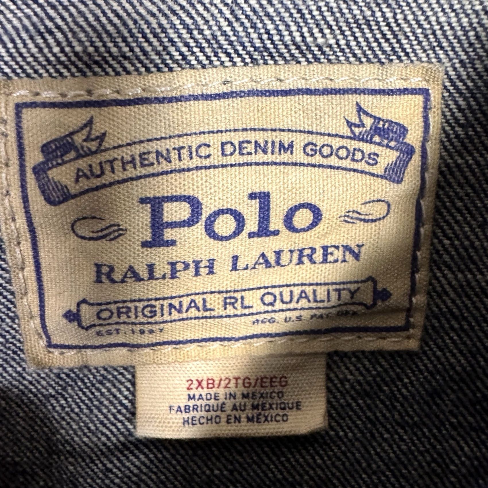 Polo Ralph Lauren Polo Ralph Lauren Denim Jacket Mens Big Jean Trucker RL Type 3 Fade - Size 2X - Blue Size US XXL / EU 58 / 5 - 6 Thumbnail