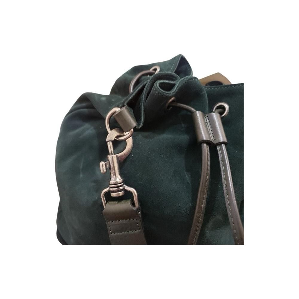 Designer Johnny Was Los Angeles NWT Green Suede Drawstring Bag Size ONE SIZE - 6 Thumbnail