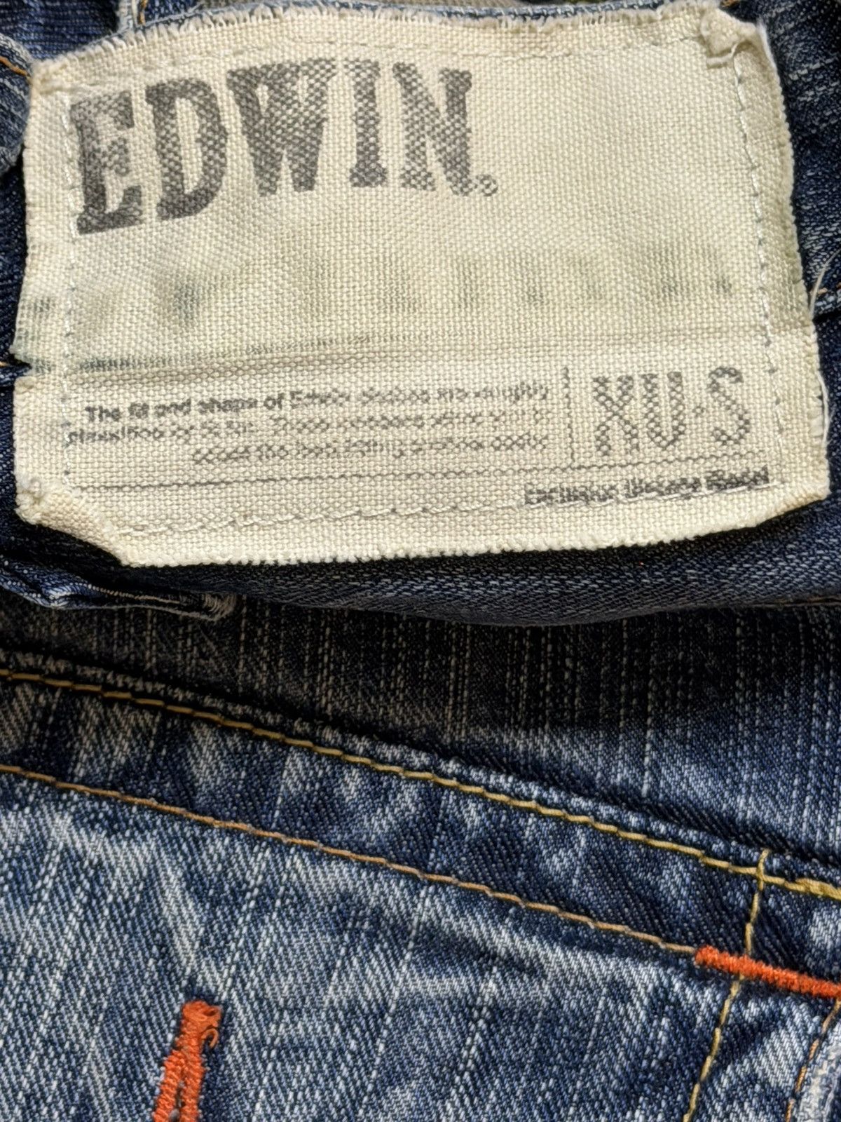 Edwin Vintage 90s Edwin XV Buckle Mud Wash Faded Wide Leg Baggy Size US 29 - 8 Thumbnail