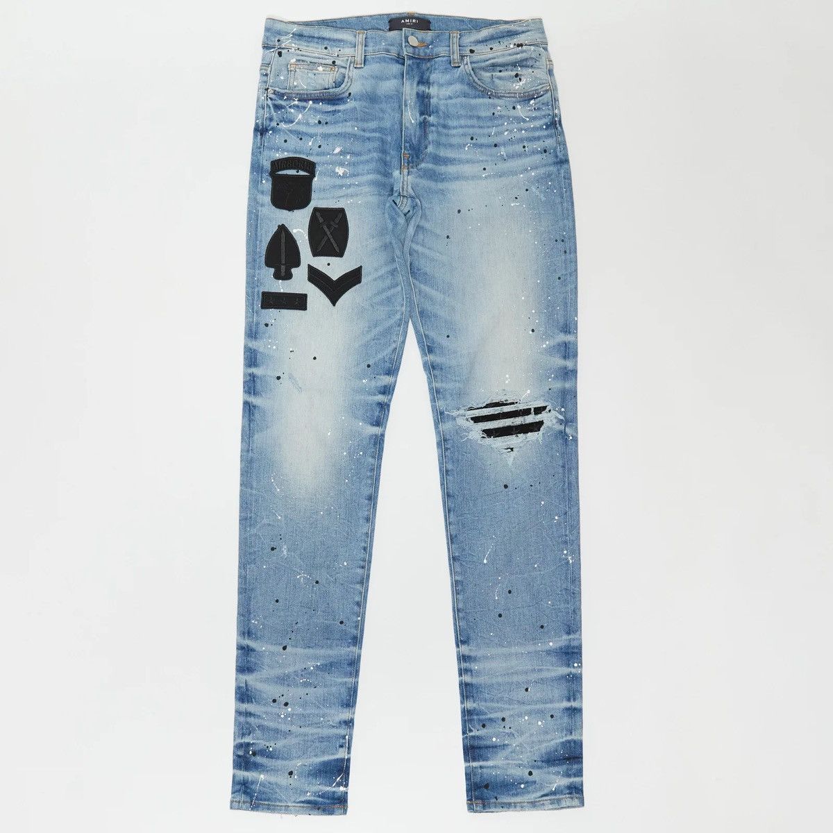 Amiri AMIRI MILITARY PATCH DISTRESSED JEAN Size US 34 / EU 50 - 1 Thumbnail