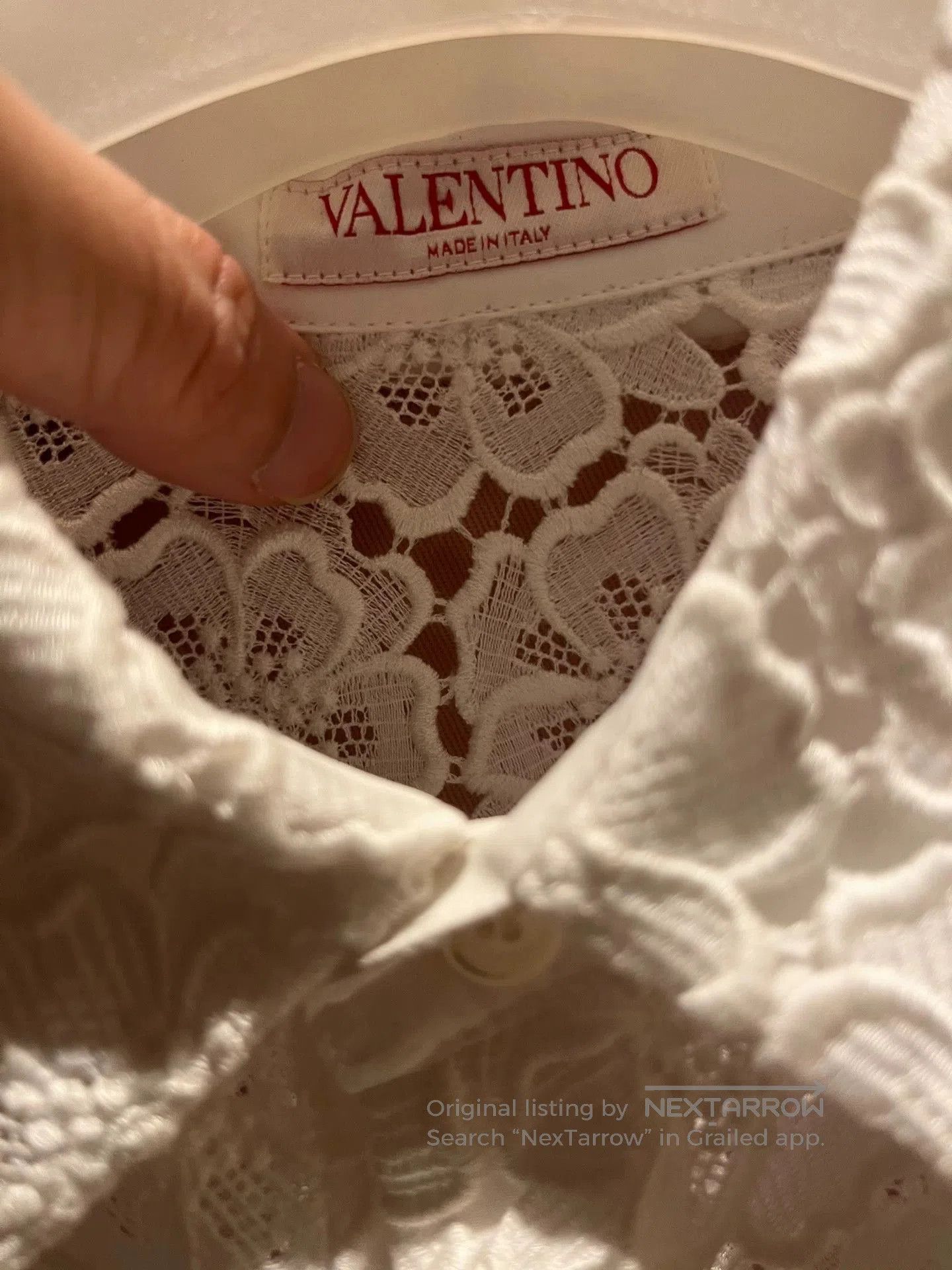 Valentino Valentino White Short Sleeve Lace Shirt. Size US S / EU 44-46 / 1 - 9 Thumbnail