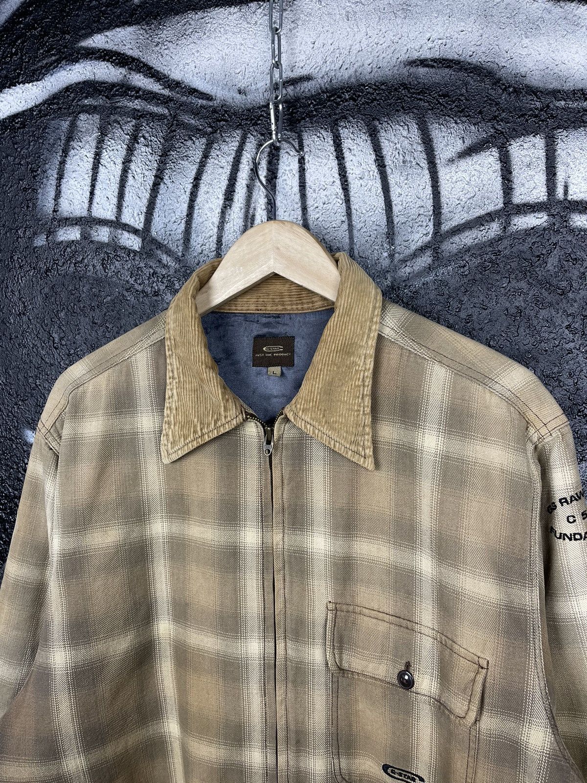 G-Star G-Star Raw Vintage Plaid Full Zip Overshirt Jacket Size L Size US L / EU 52-54 / 3 - 2 Thumbnail